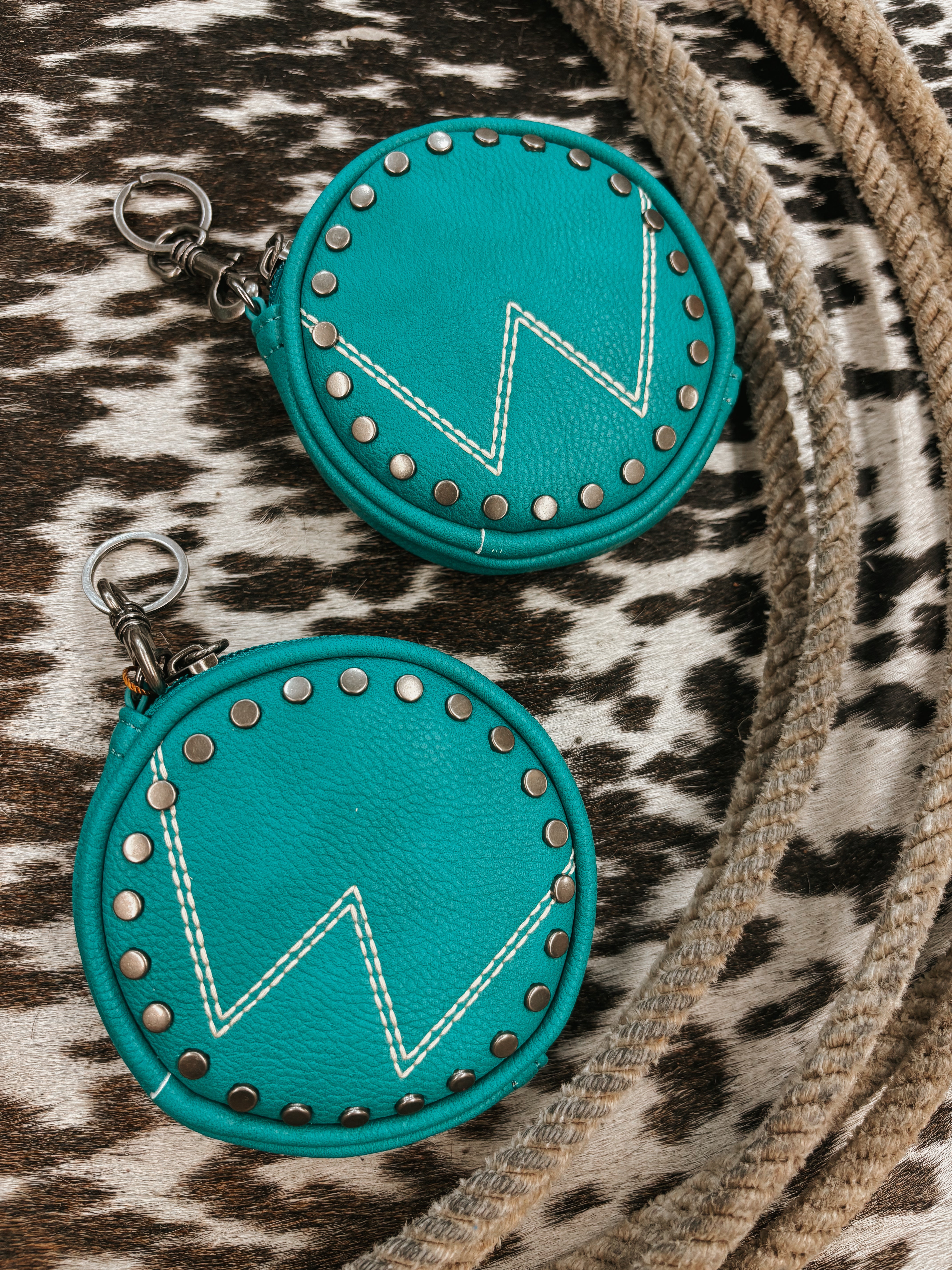 Wrangler Circular Coin Pouch "W" Logo Bag Charm (3 colors)