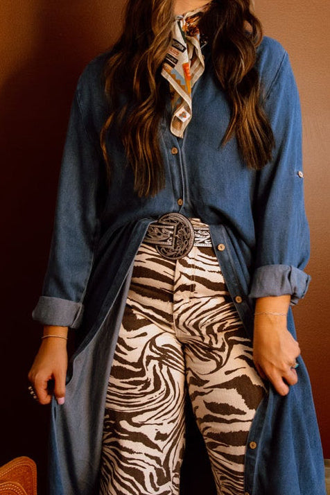 The Que Chula Leather Tooled Belt (6 Colors)