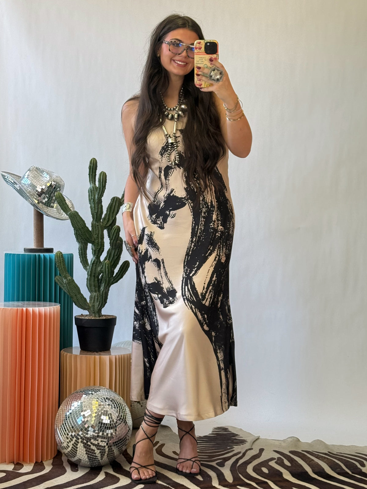The Wild Stallion Satin Maxi Dress