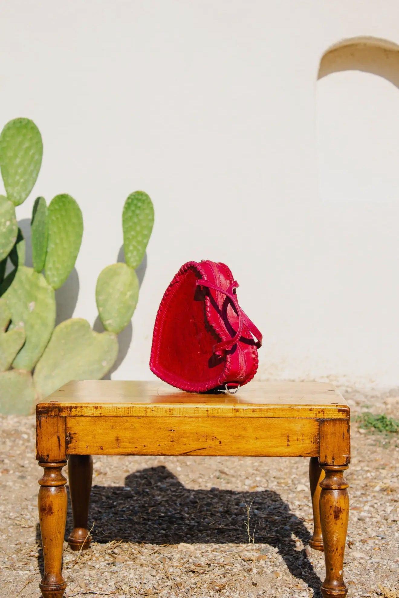 The Adela Leather Heart Purse