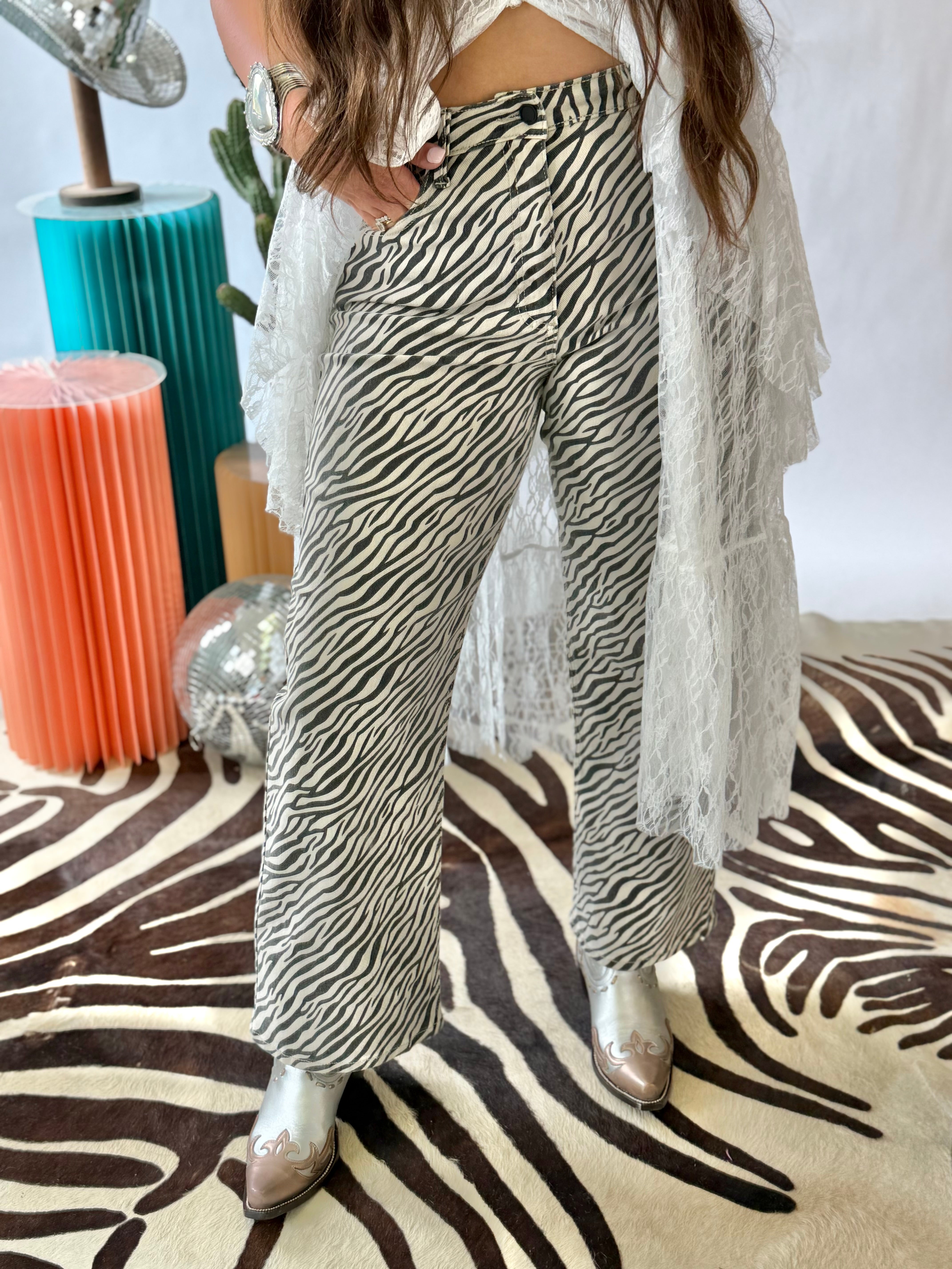 The Ava Zebra Jeans