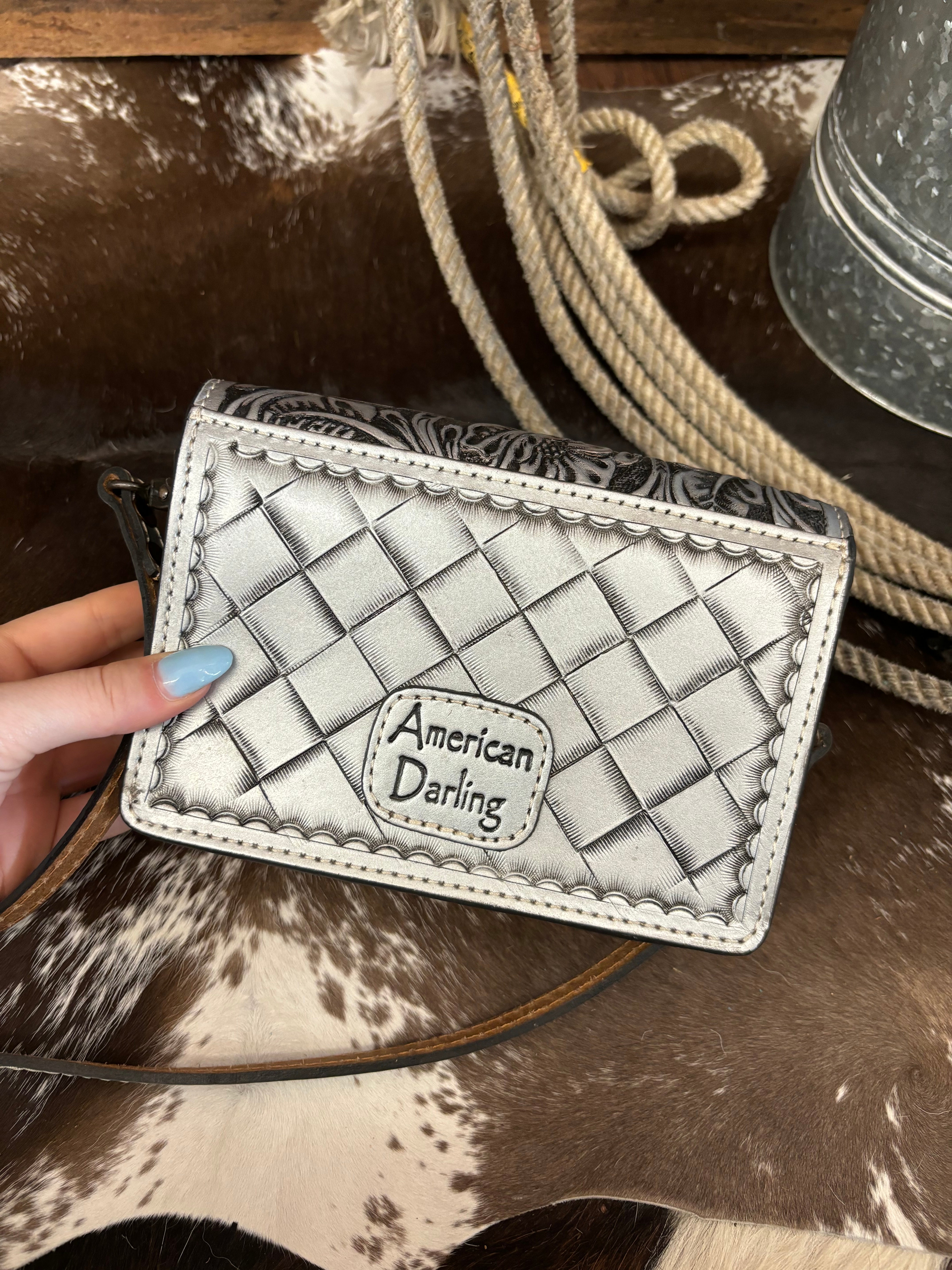 The Essentials Only Tooled Leather Crossbody