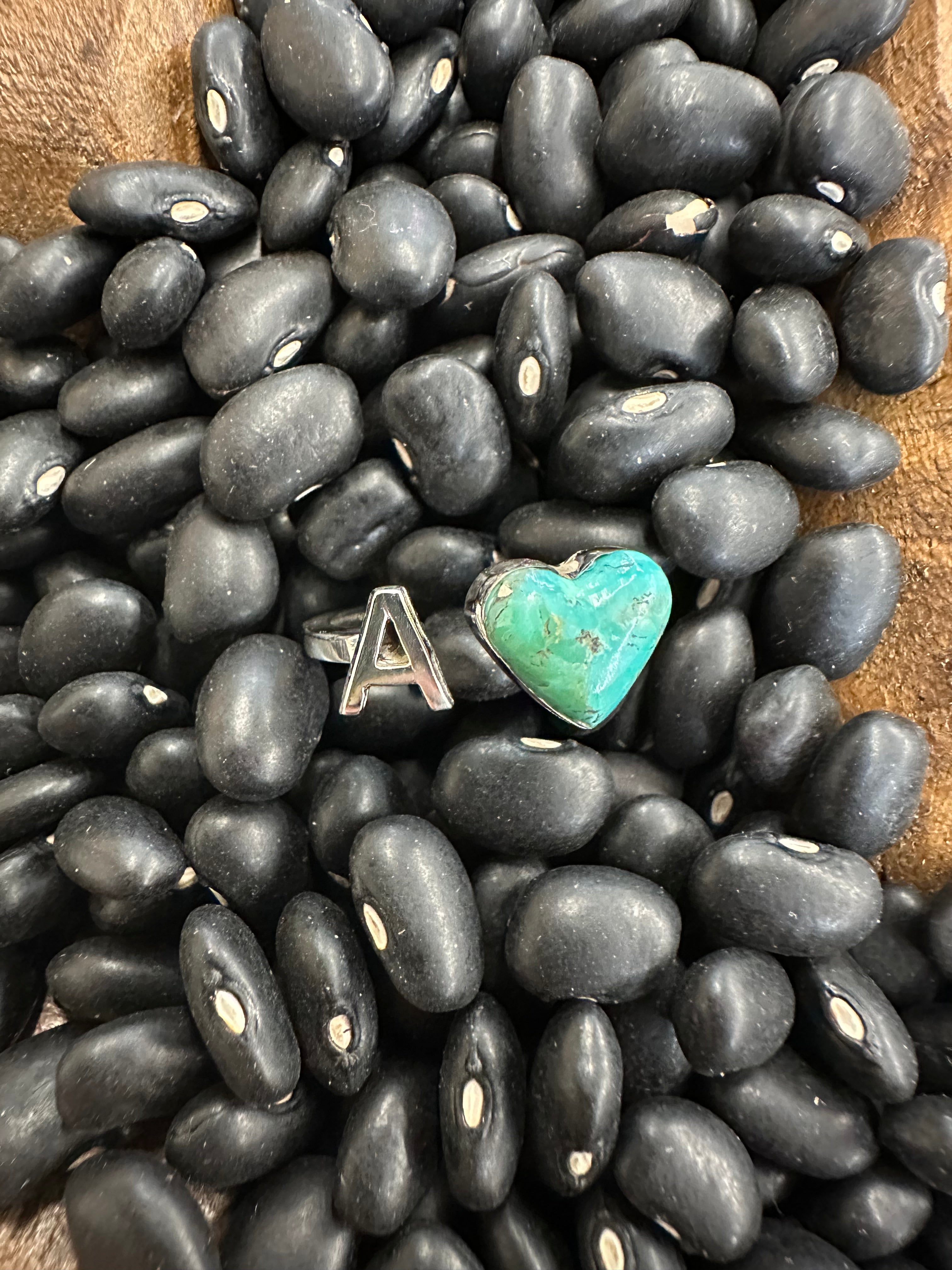 The Heart Letter Ring - Size 6-8