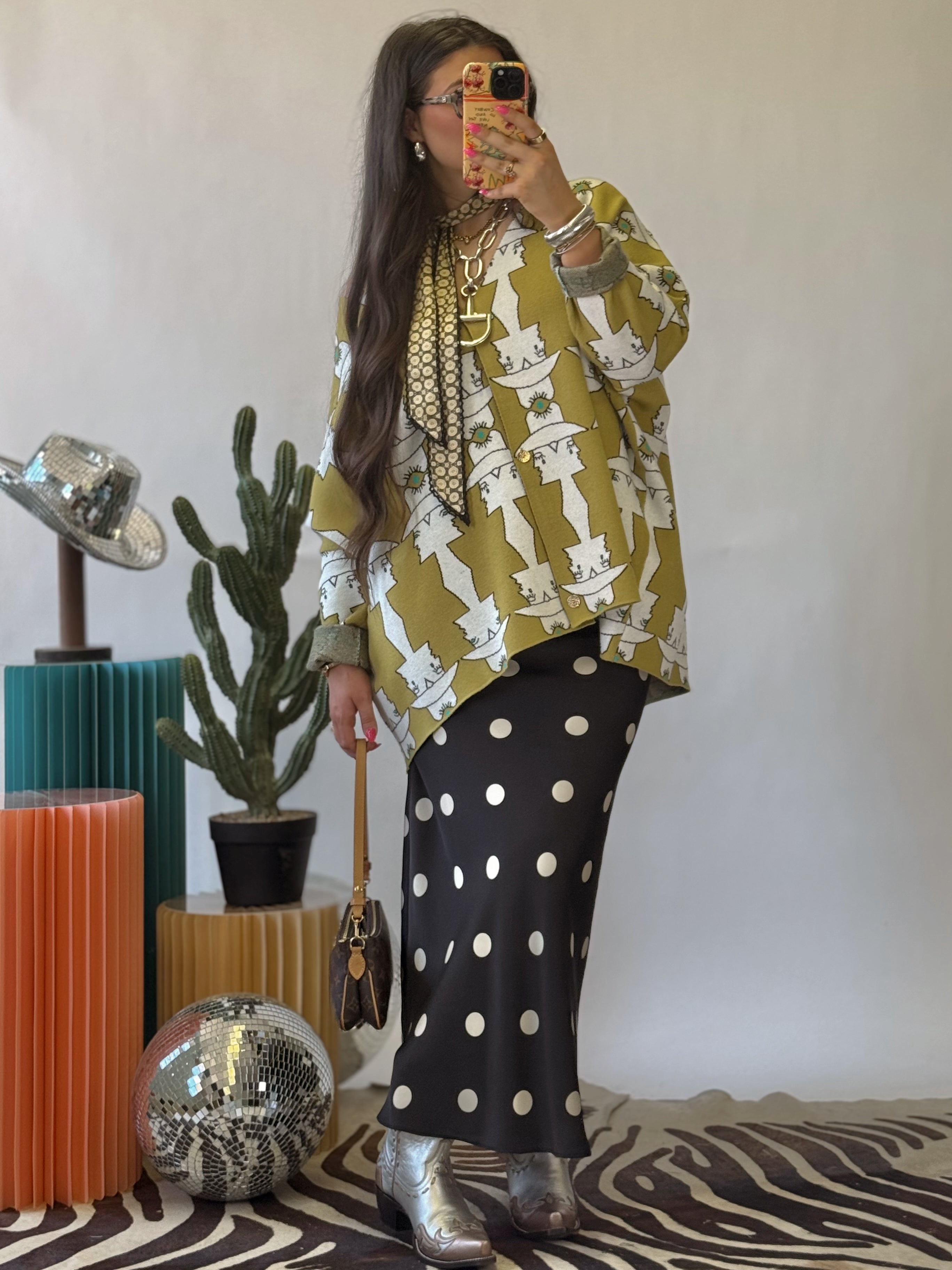 The Noir Polka Dot Skirt