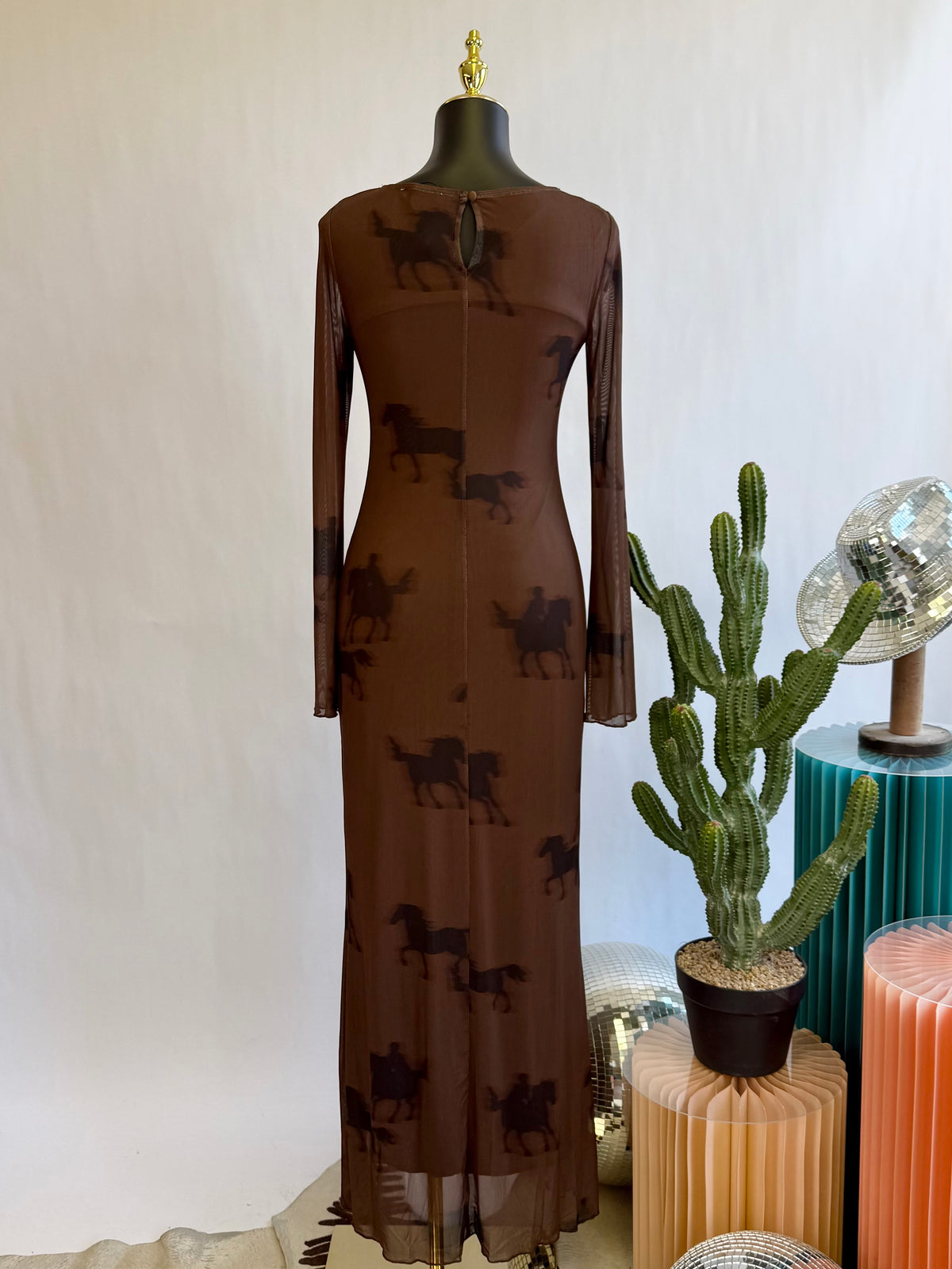 The Wild Mustang Mesh Maxi Dress