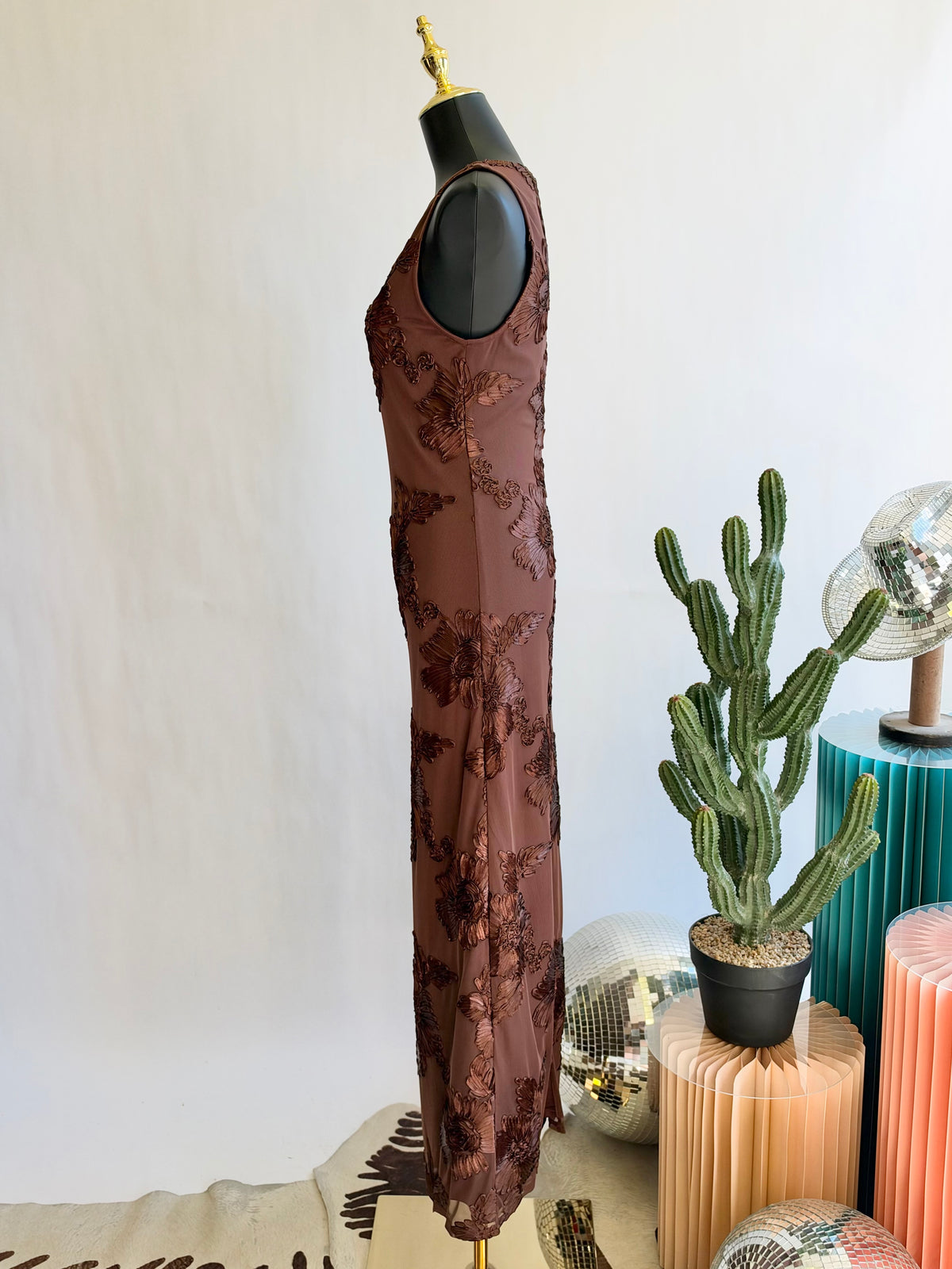 The Chocolate Bloom Maxi Dress