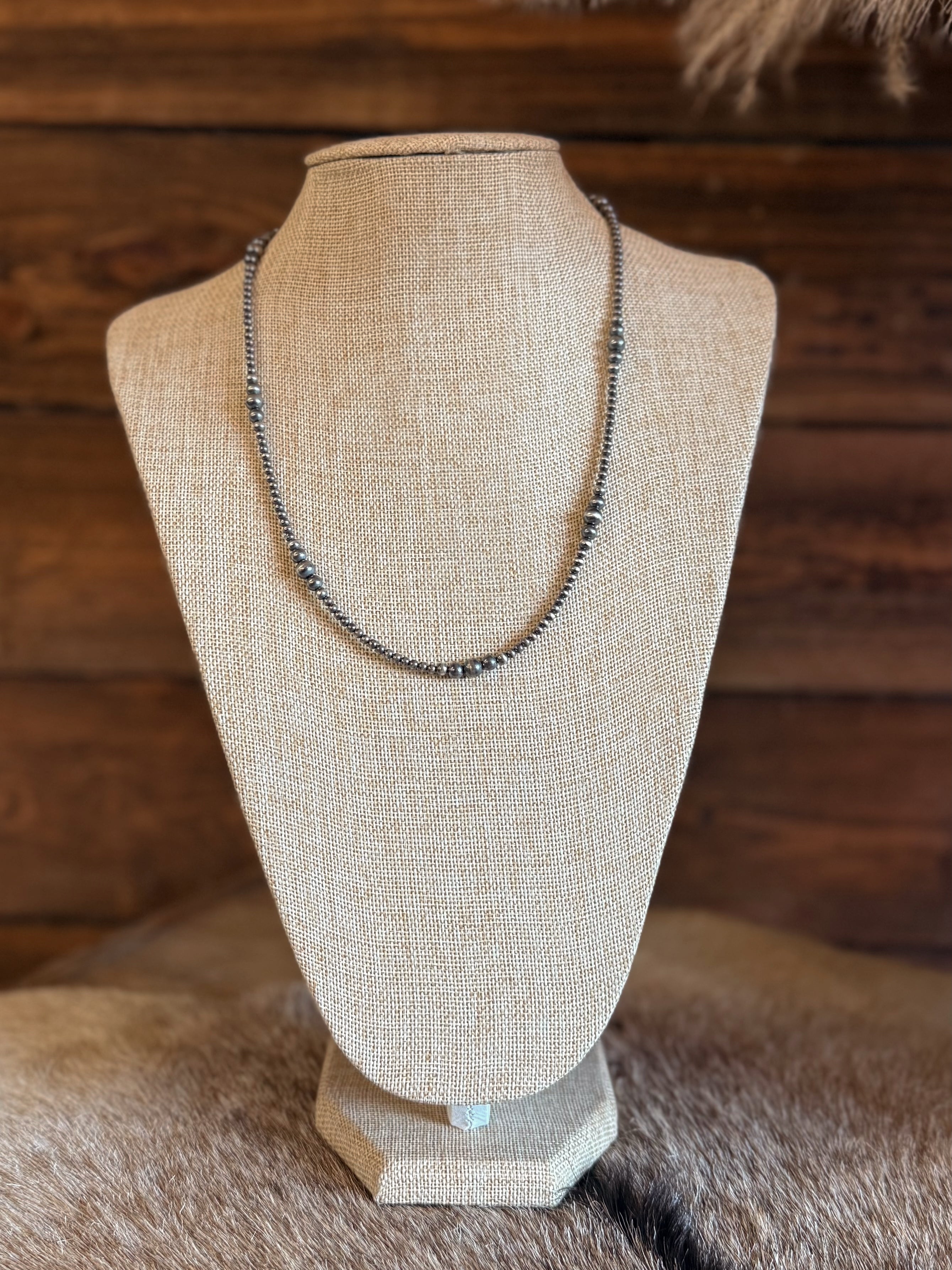 The Hand-Strung Graduated Sterling Pearl Necklace