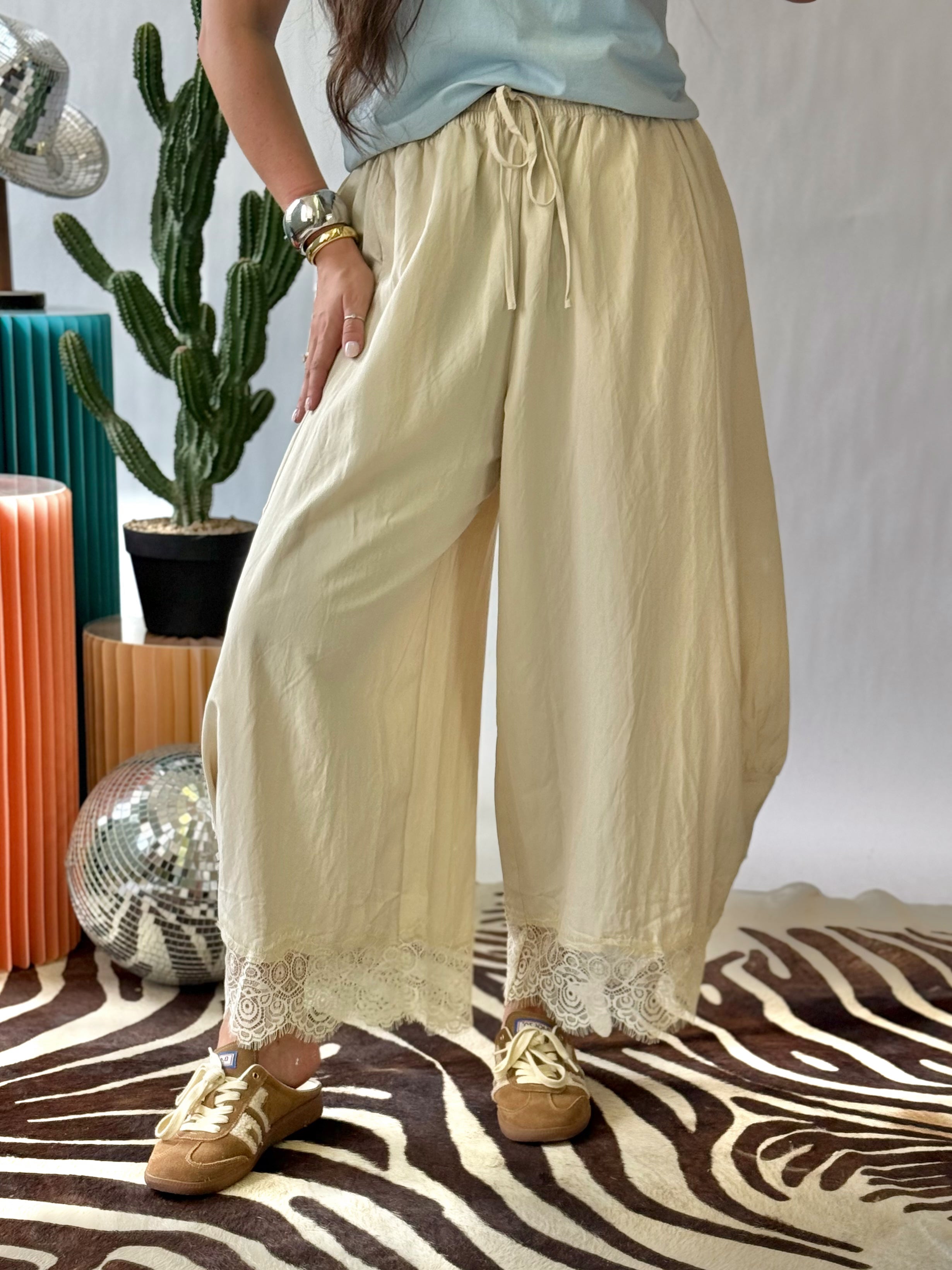The Daydream Lace Trim Pants