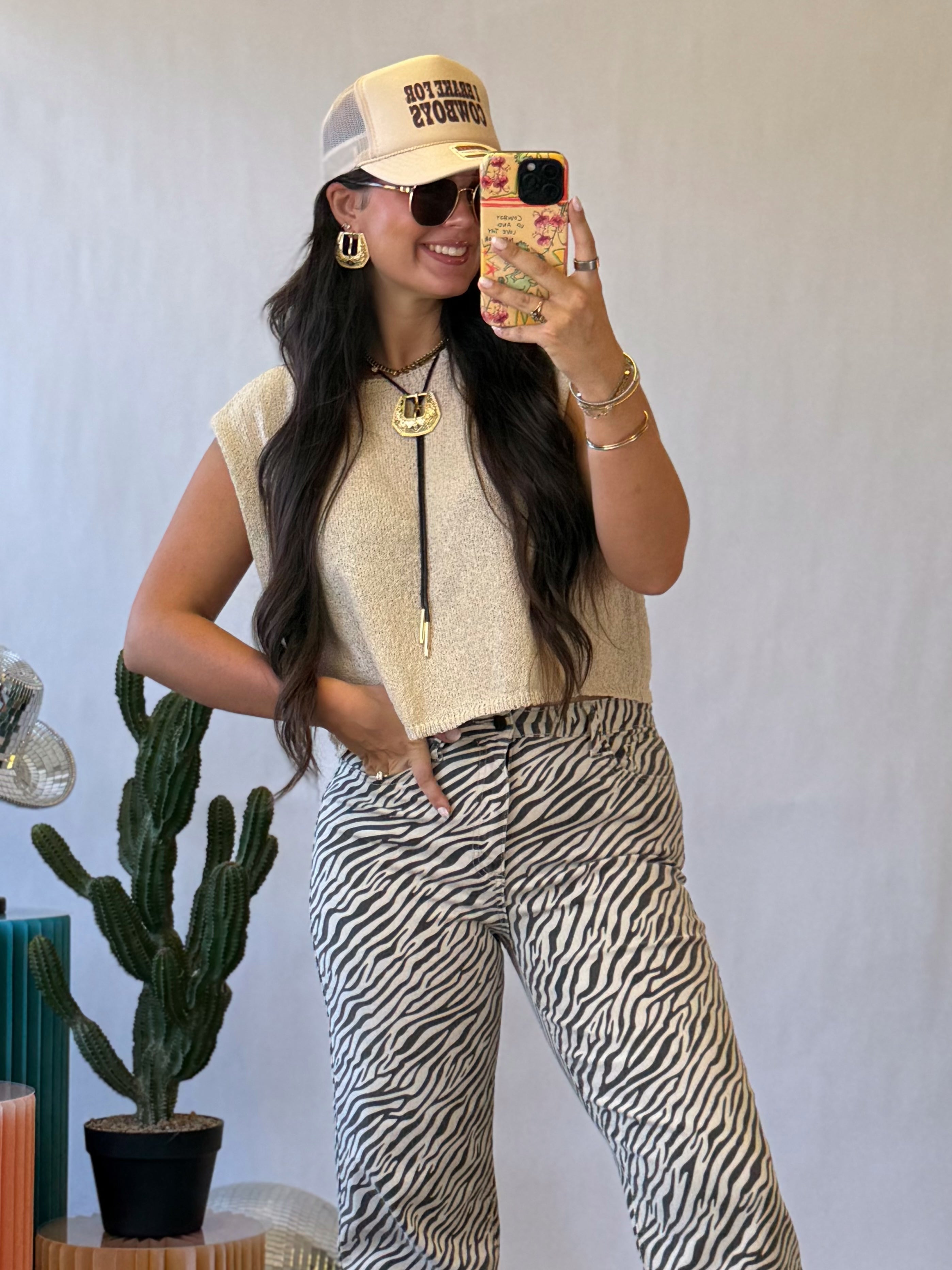 The Ava Zebra Jeans