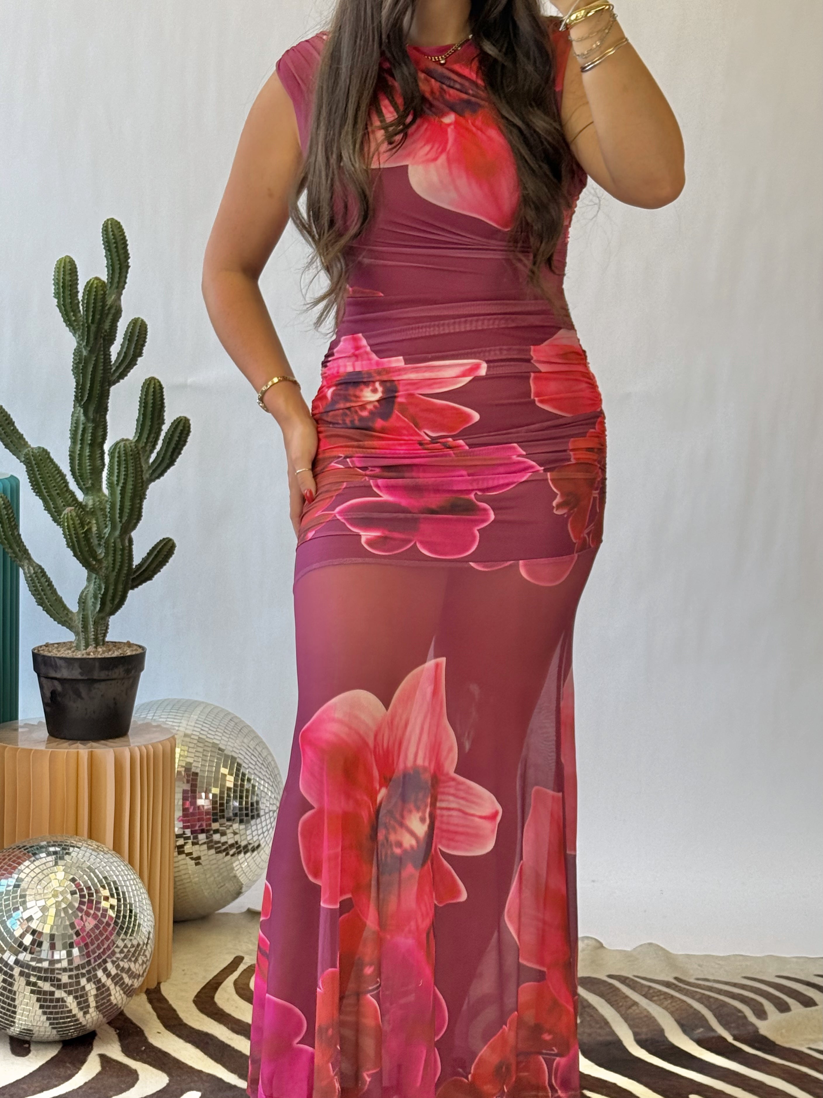 The Crimson Bloom Dress