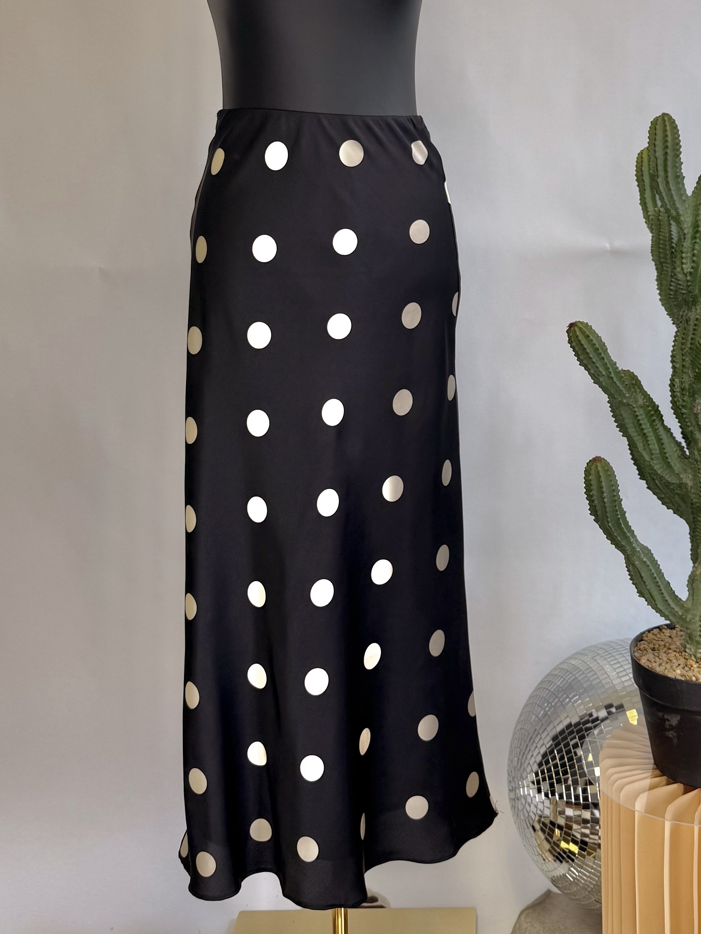 The Noir Polka Dot Skirt