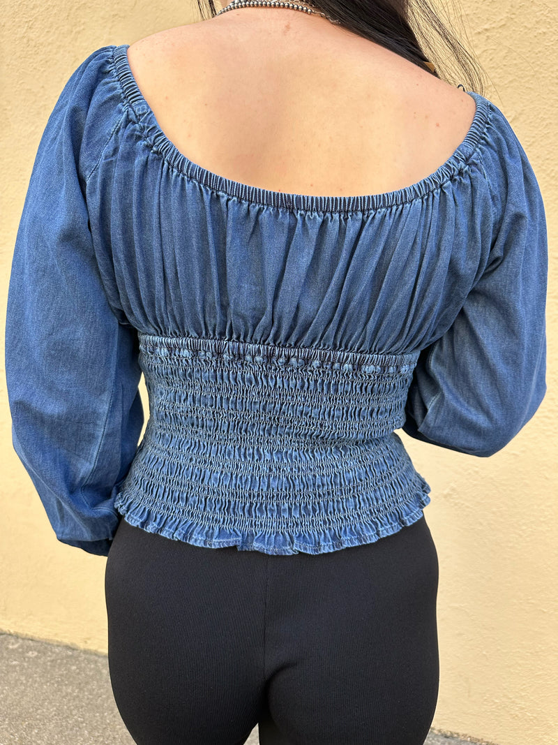 The Stephie Denim Top