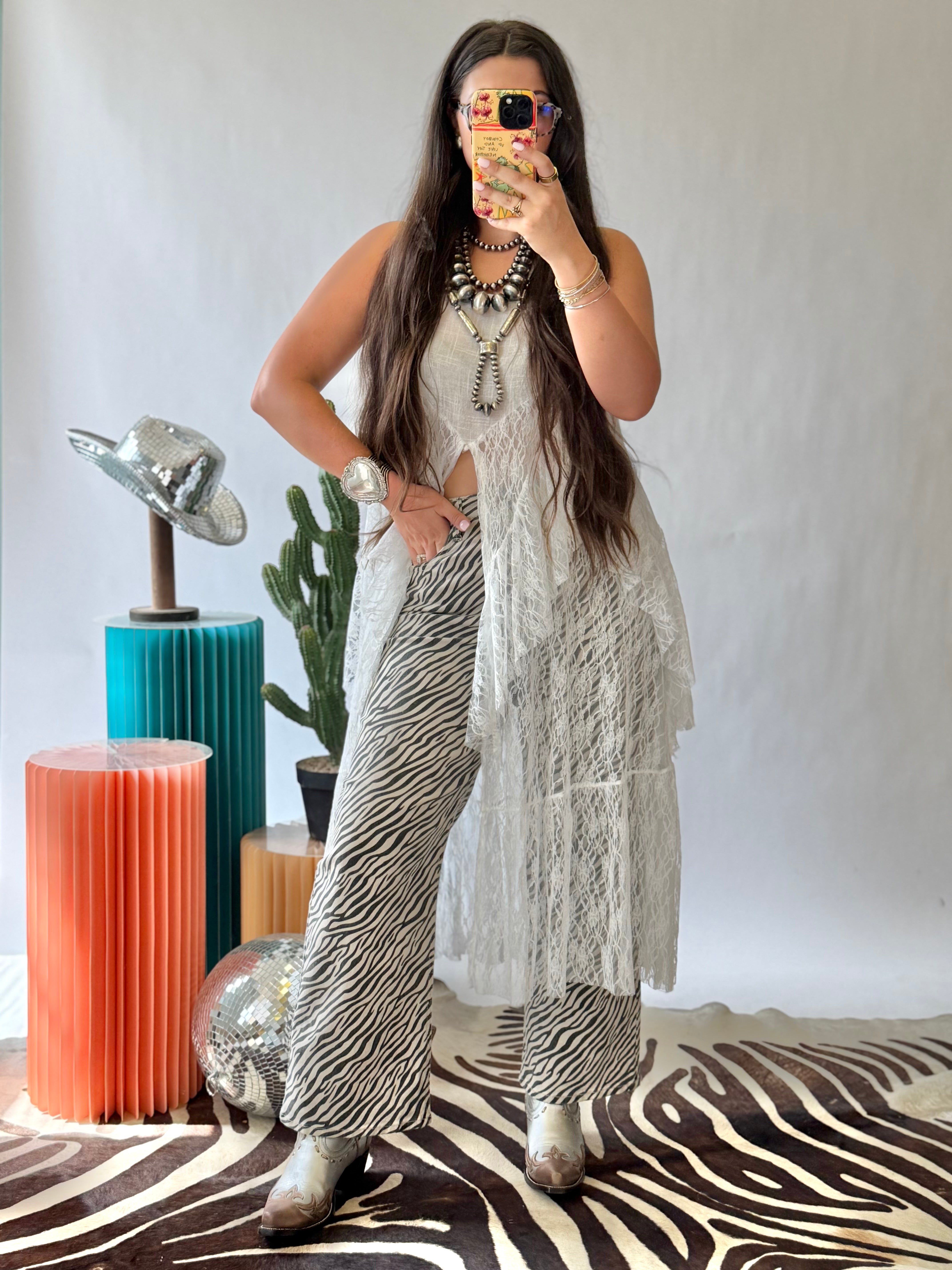 The Ava Zebra Jeans