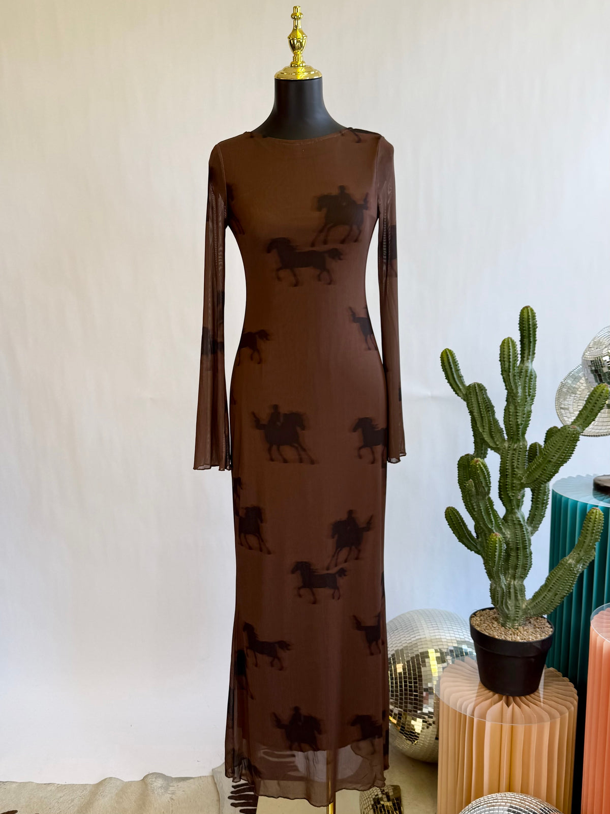 The Wild Mustang Mesh Maxi Dress