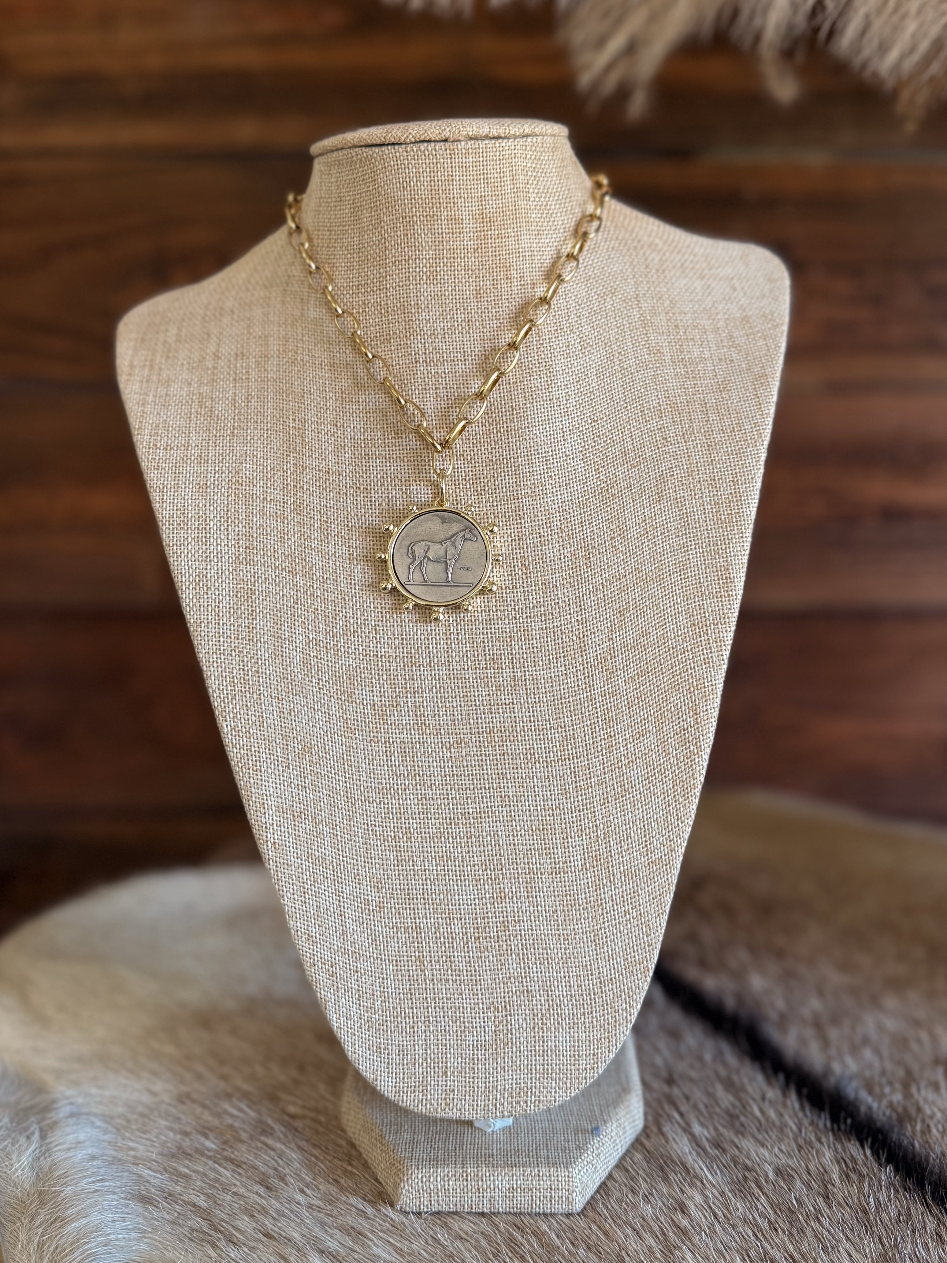 The Heritage Horse Coin Necklace