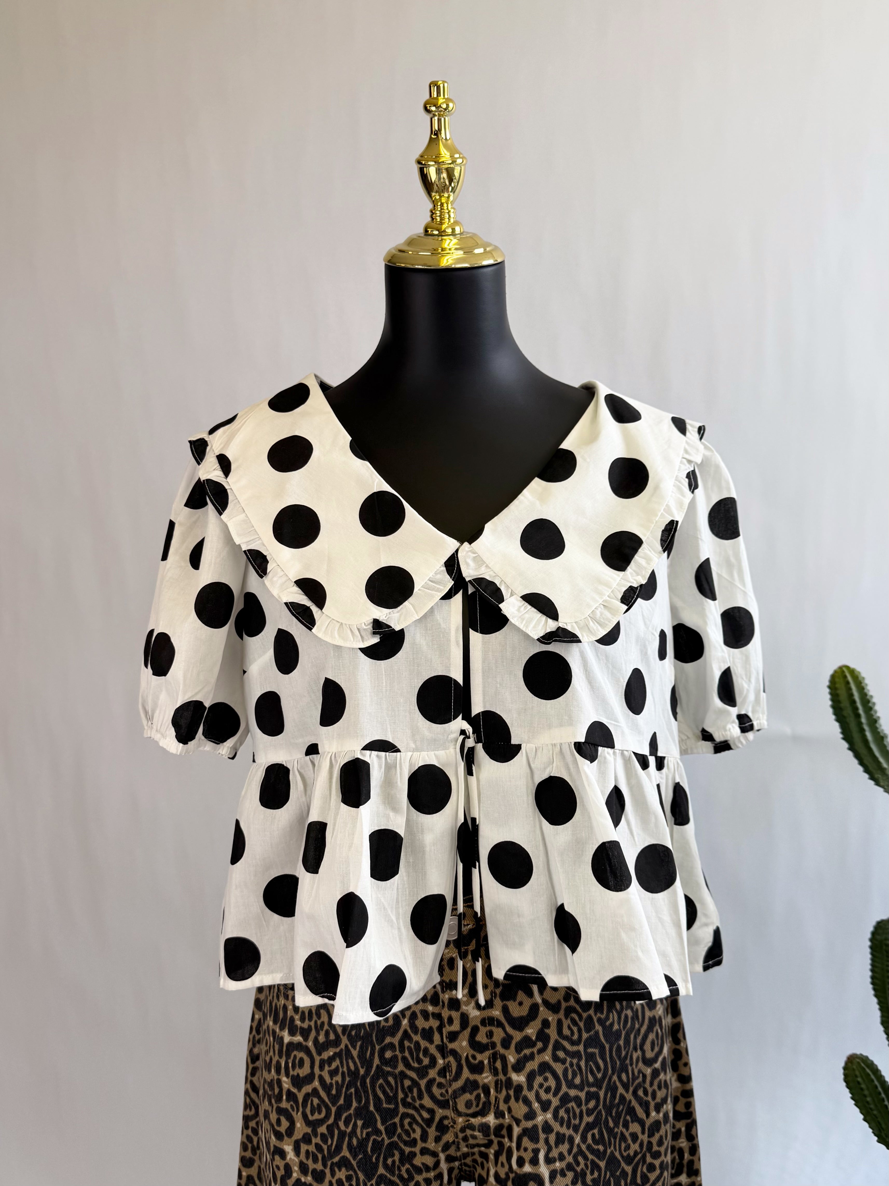 The Darling Dot Peter Pan Blouse