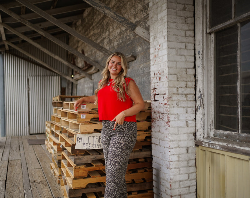The Dylan Leopard Print Barrel Jeans