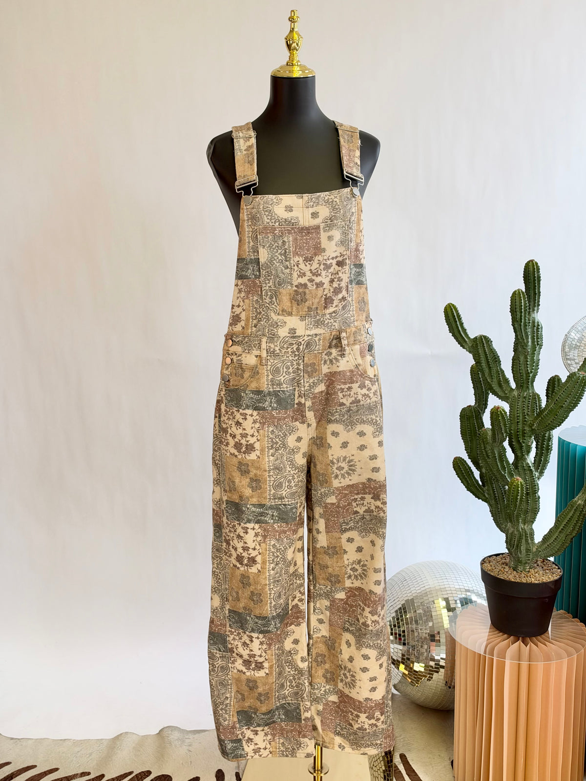 The Paisley Fall Barrel Overalls