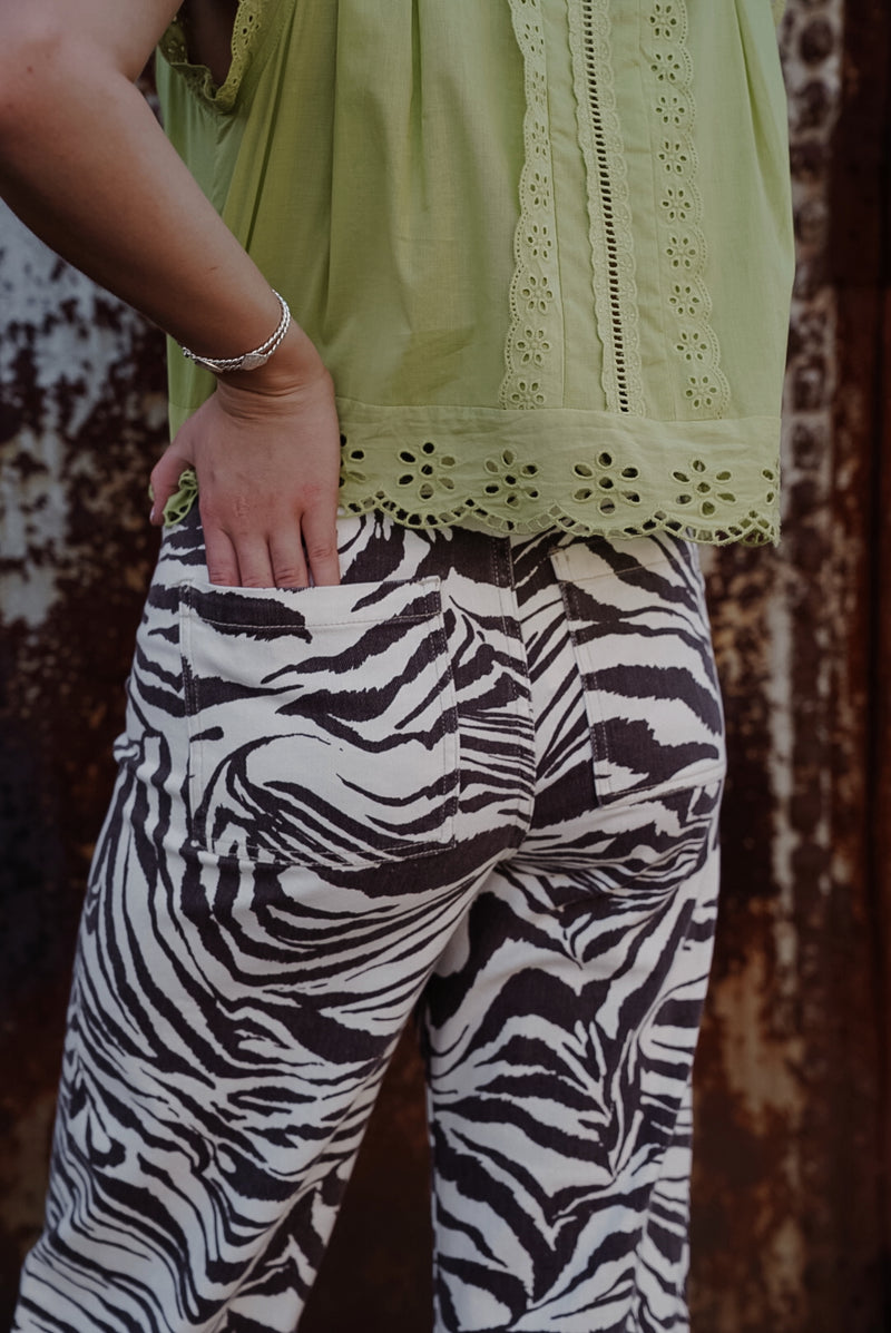 The Moxie Zebra Print Pants