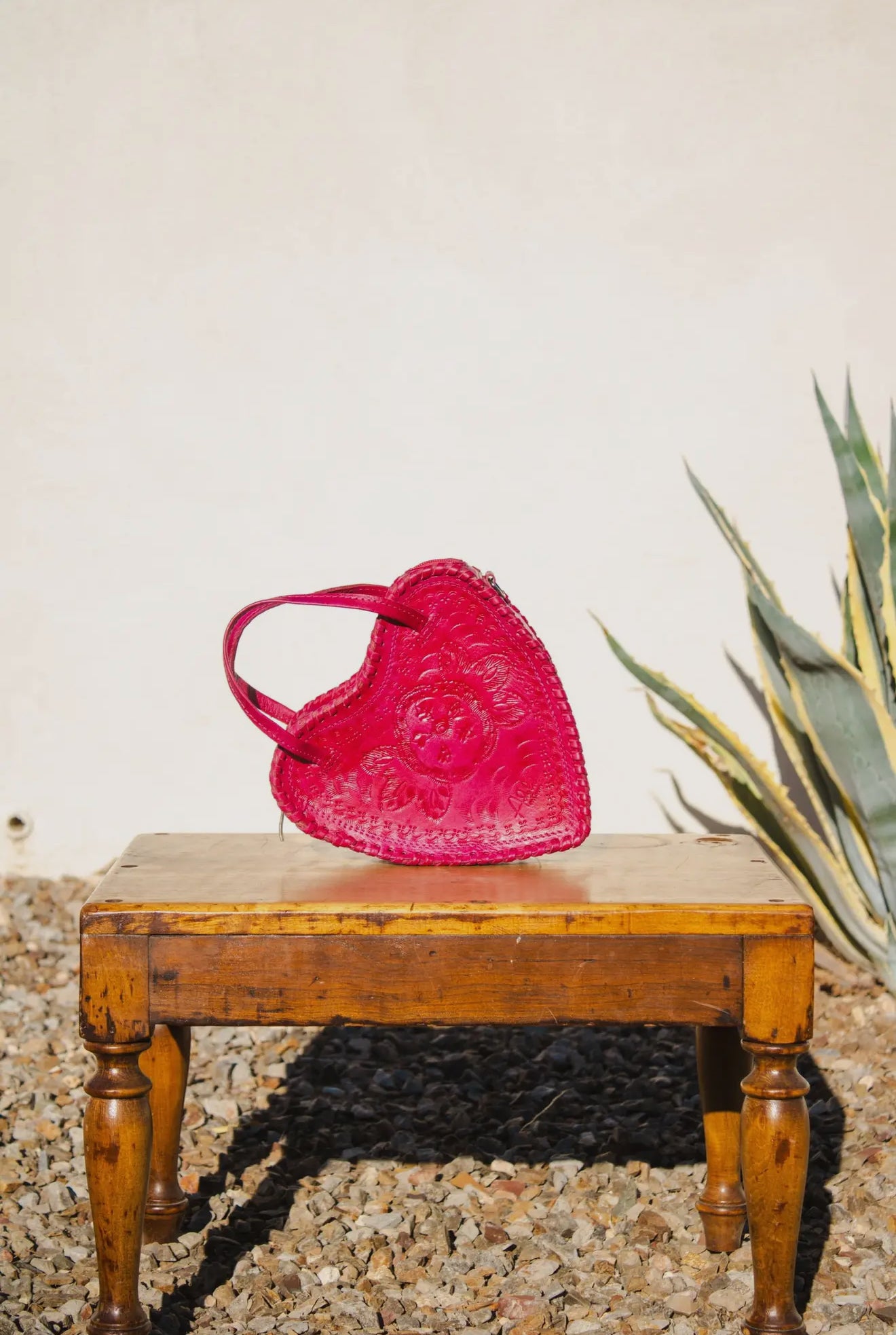 The Adela Leather Heart Purse