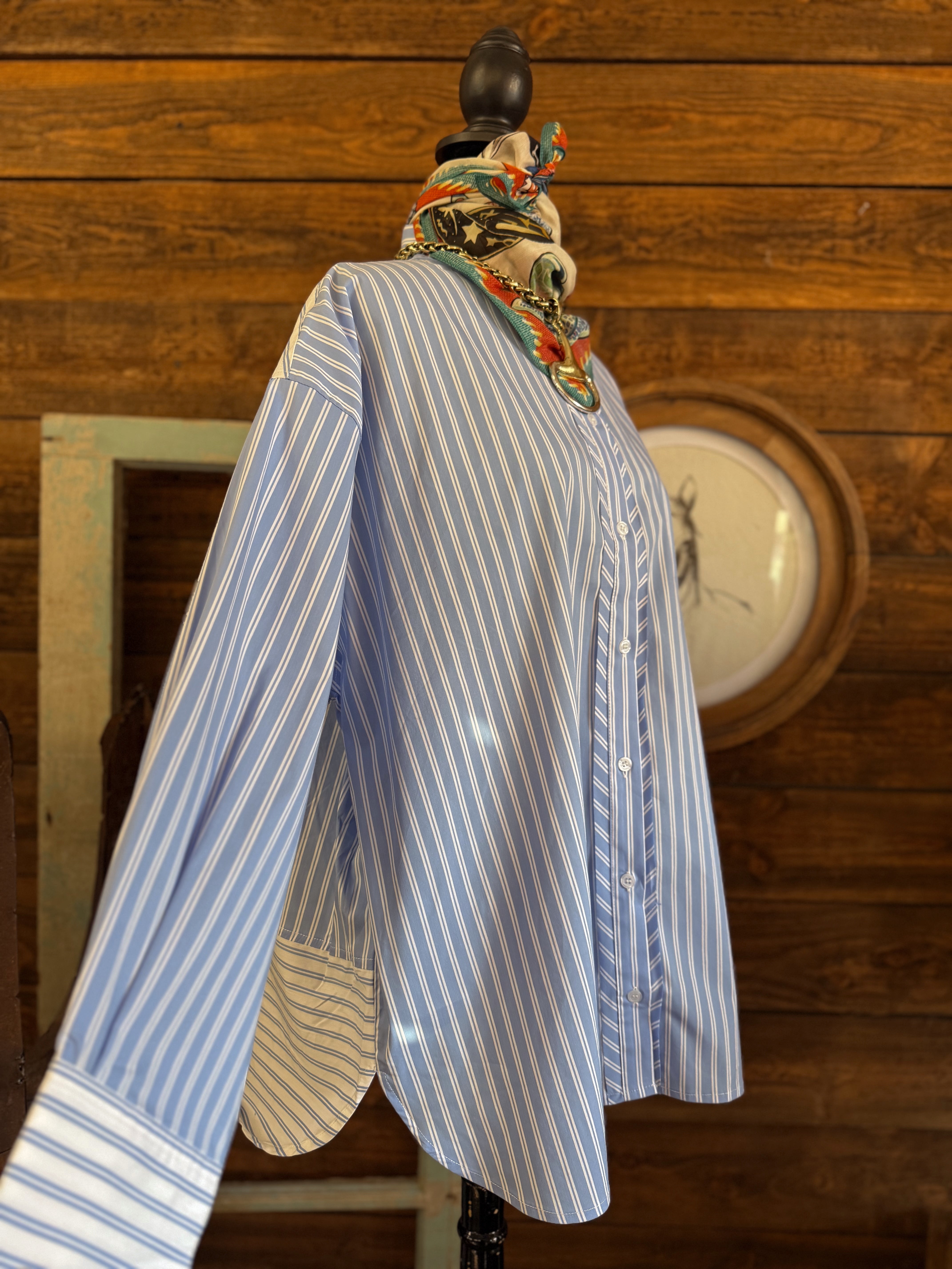 The Harlow Pinstripe Top