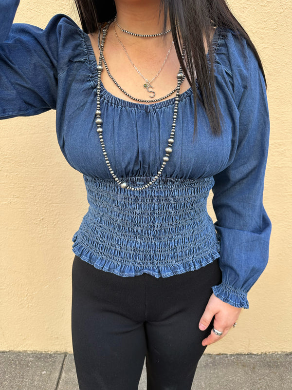 The Stephie Denim Top