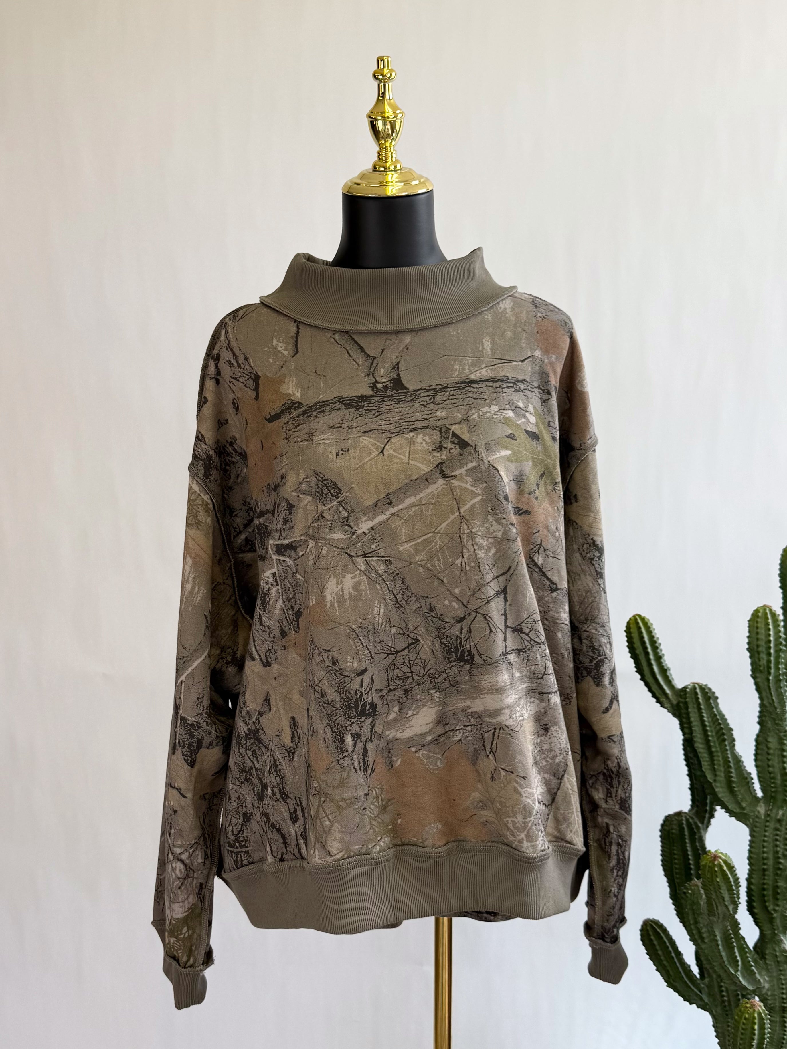 The Backwoods Realtree Mock Neck Sweatshirt