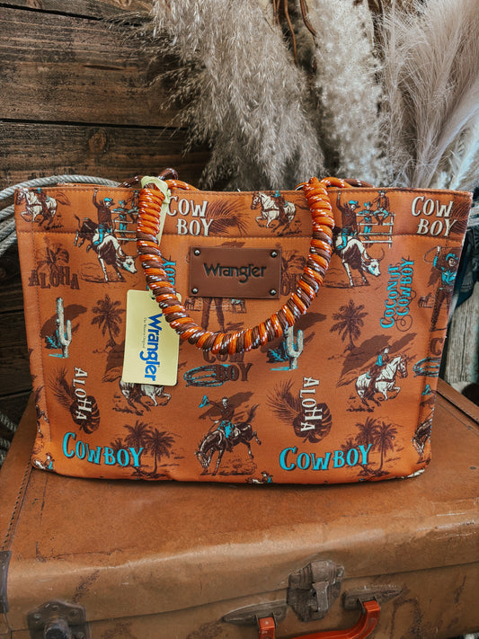 The Wrangler Vintage Western Canvas Tote