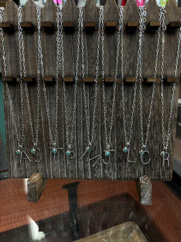 The Gone Ropin' Initial Necklace