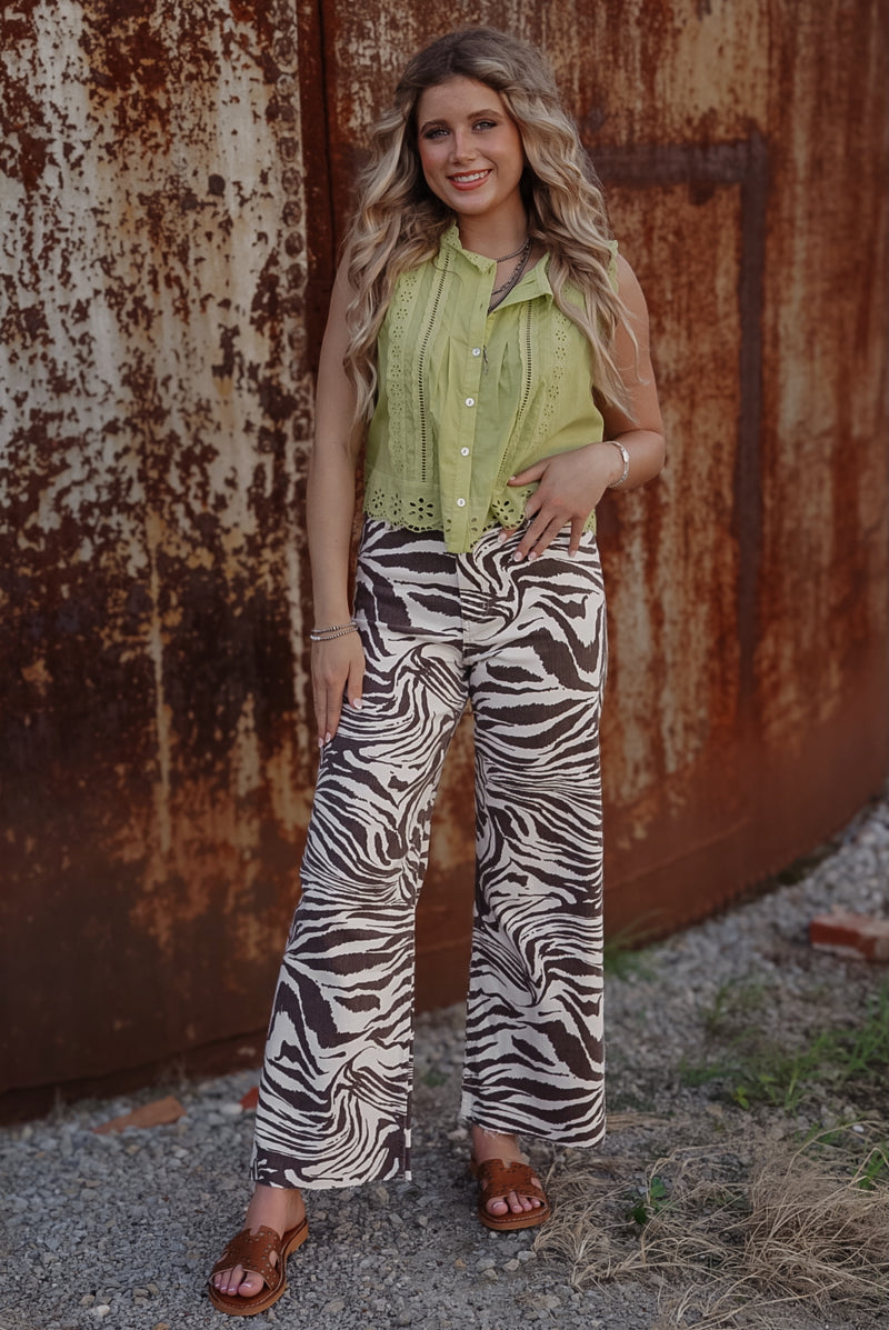 The Moxie Zebra Print Pants