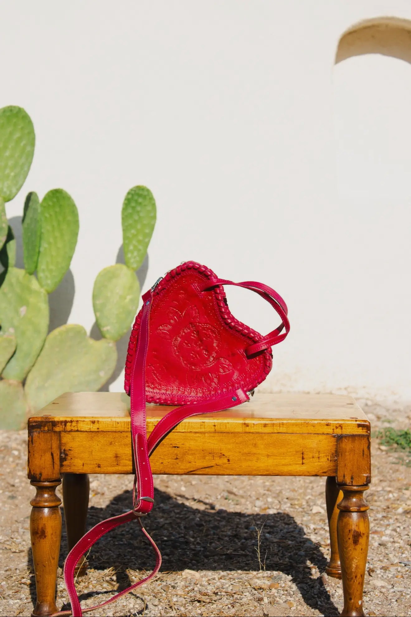 The Adela Leather Heart Purse