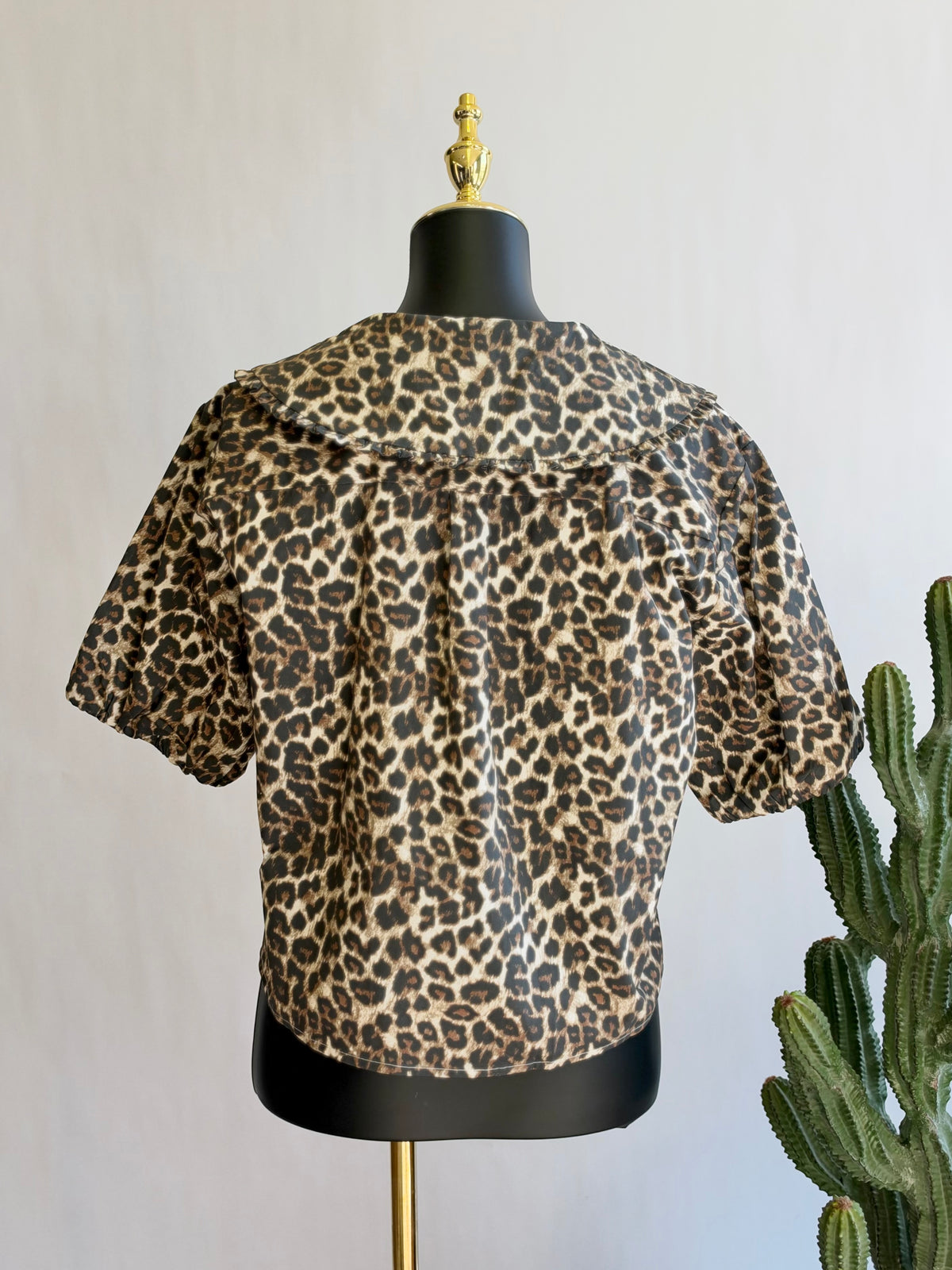 The Darling Leopard Peter Pan Top