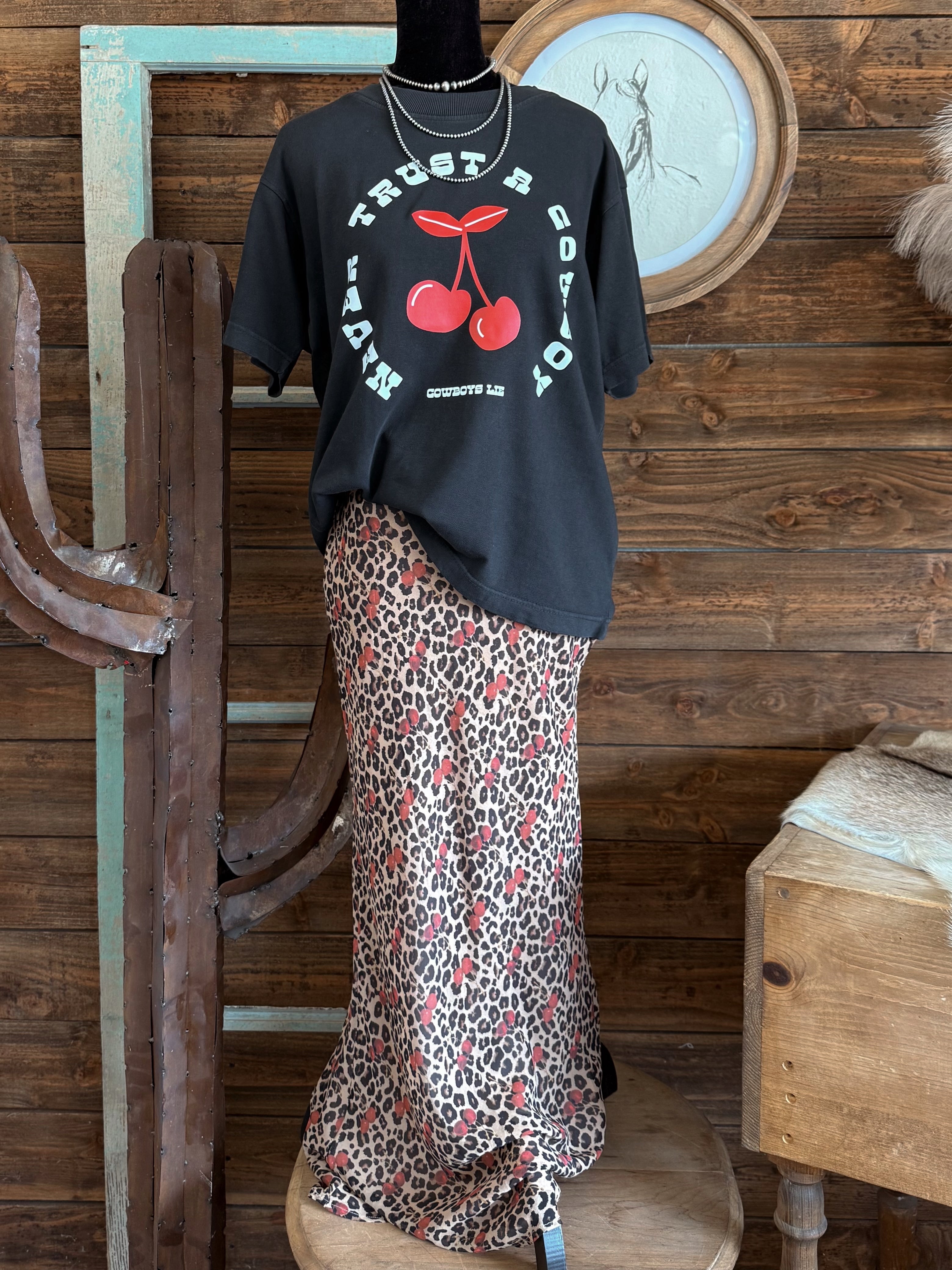 The Never Trust a Cowboy Boxy Tee