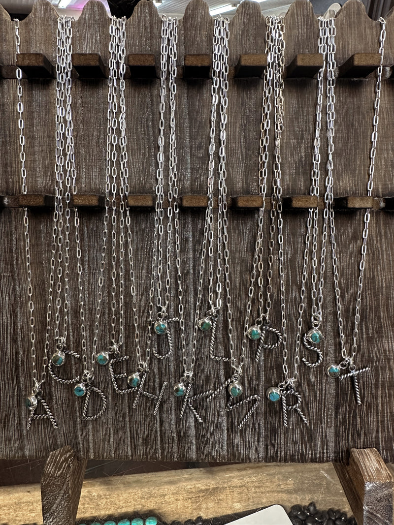 The Gone Ropin' Initial Necklace
