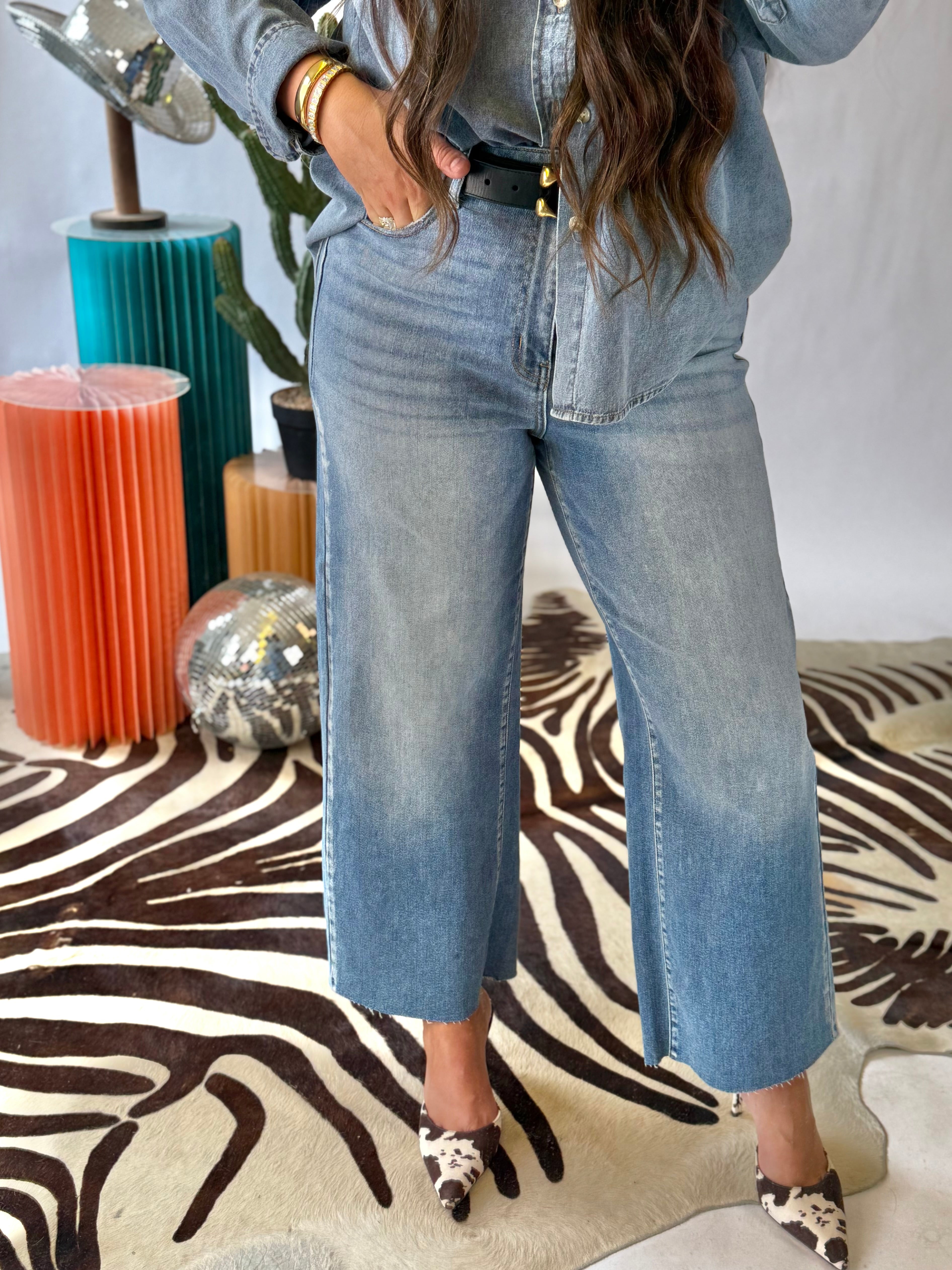 The Blue Sky Wide Leg Jeans
