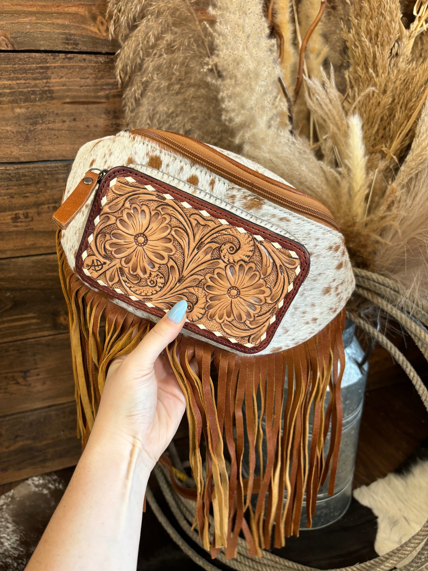 The Cowhide Fringe Bum Bag