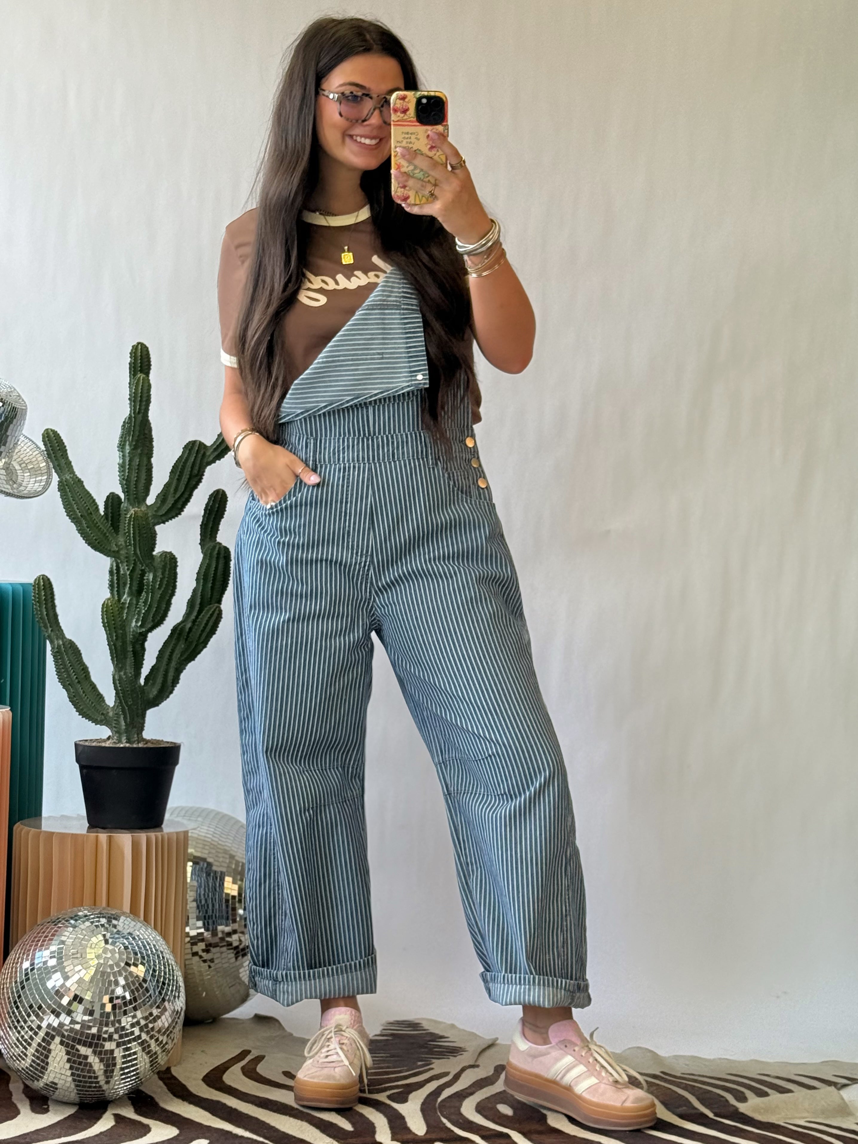 The Railroad Stripe Overalls
