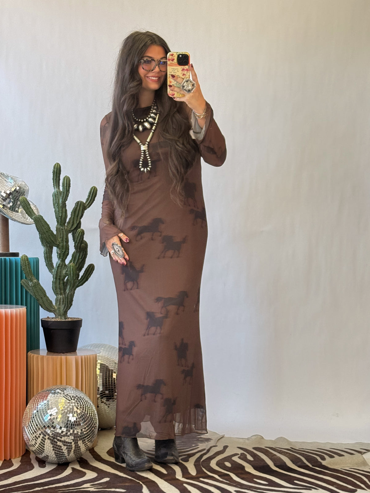 The Wild Mustang Mesh Maxi Dress