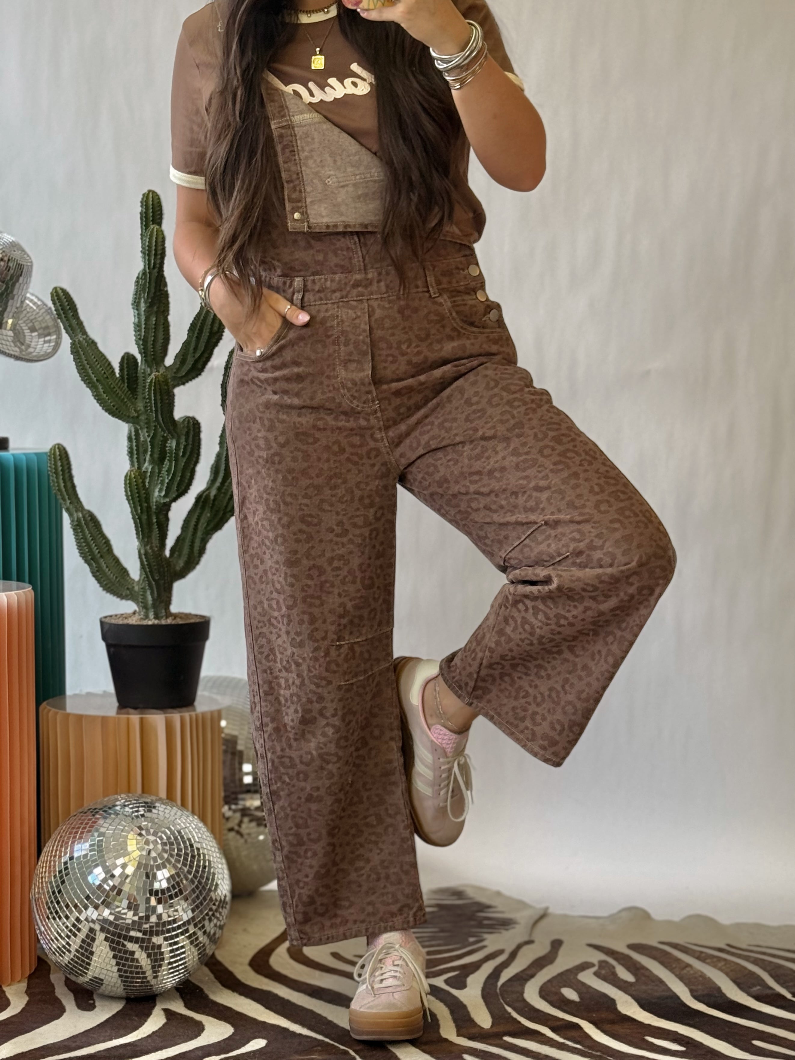 The Roam Free Leopard Overalls
