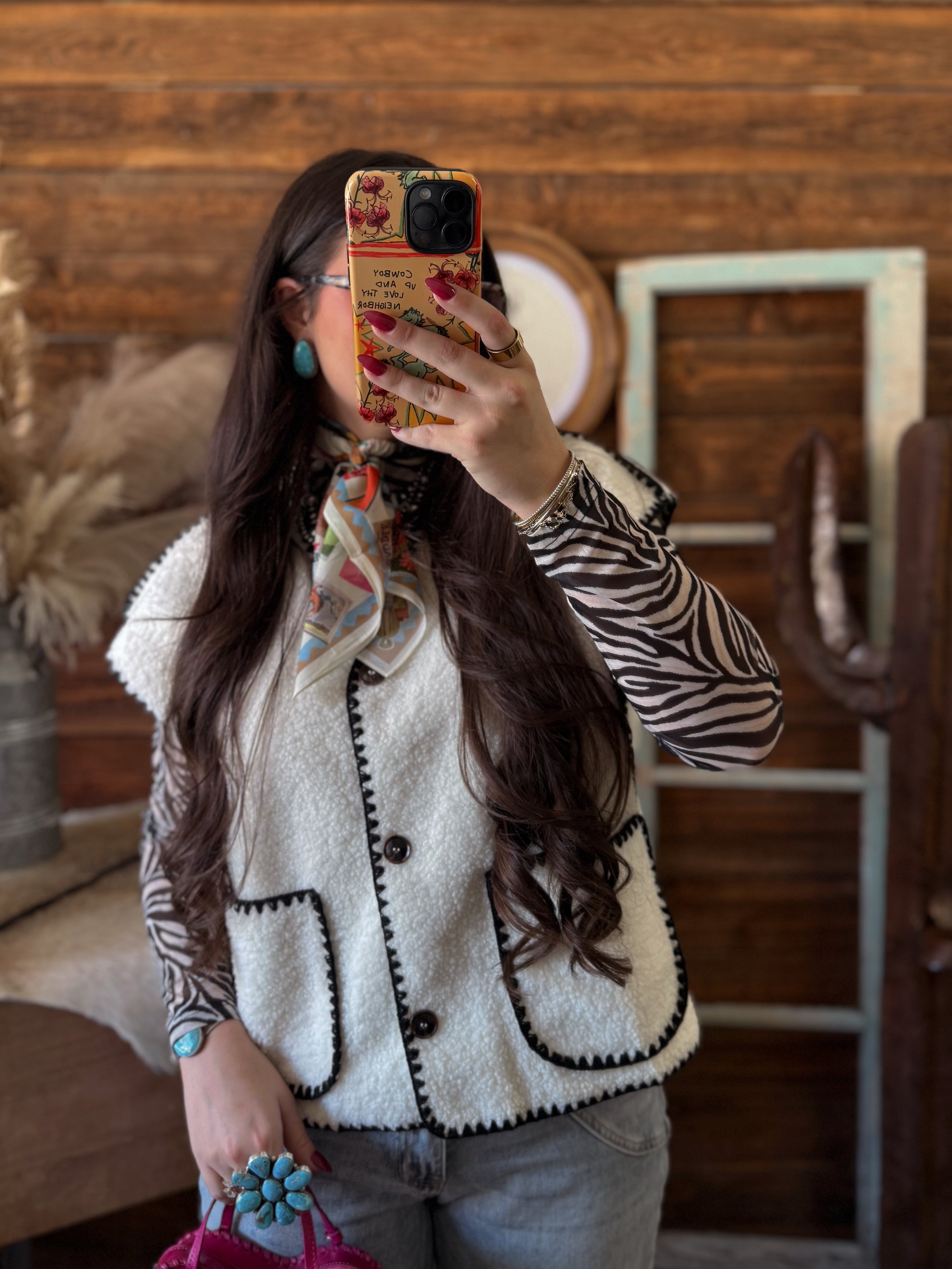 The Cowgirl Safari Mesh Top