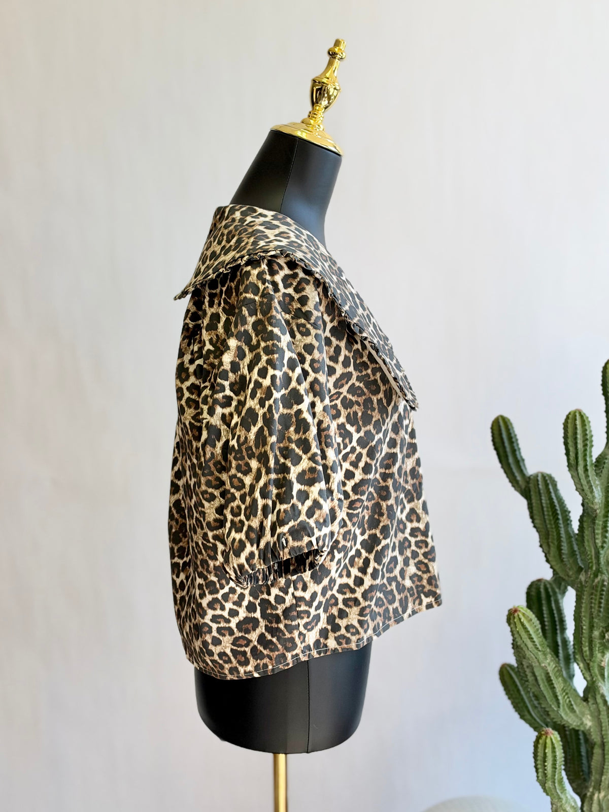 The Darling Leopard Peter Pan Top