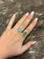 The Cowboy's Teardrop Turquoise Ring - size 7.5