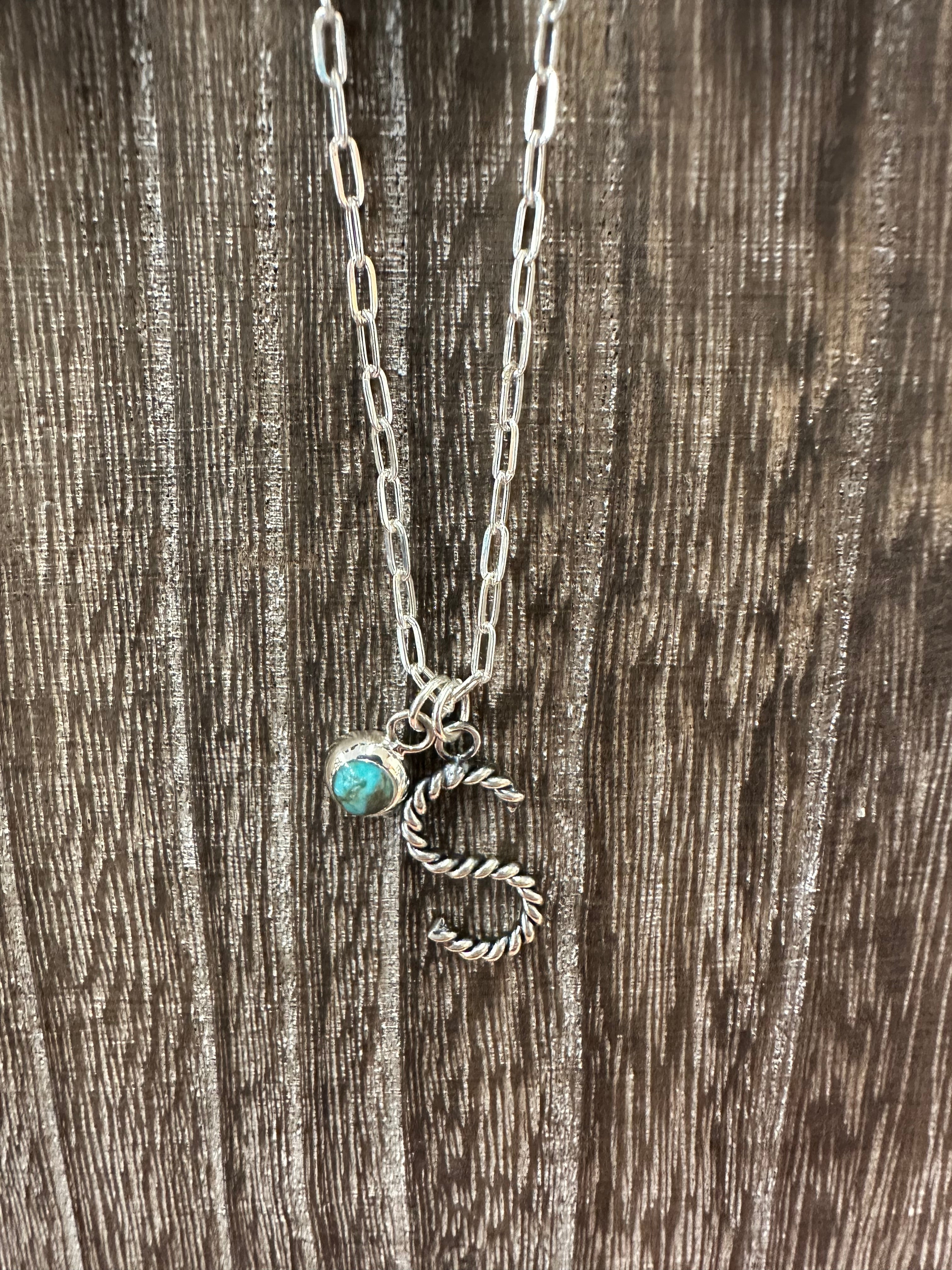 The Gone Ropin' Initial Necklace