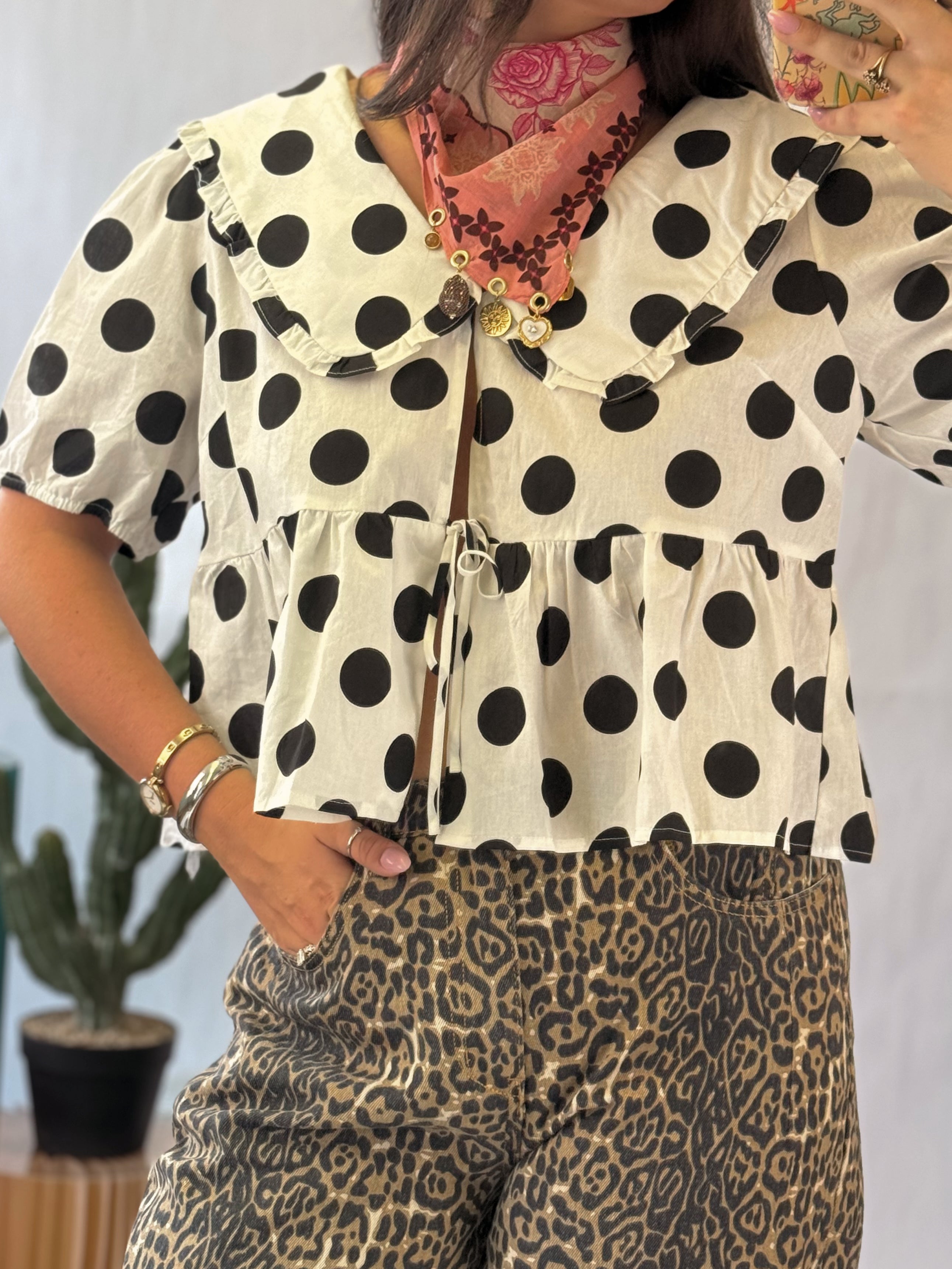 The Darling Dot Peter Pan Blouse