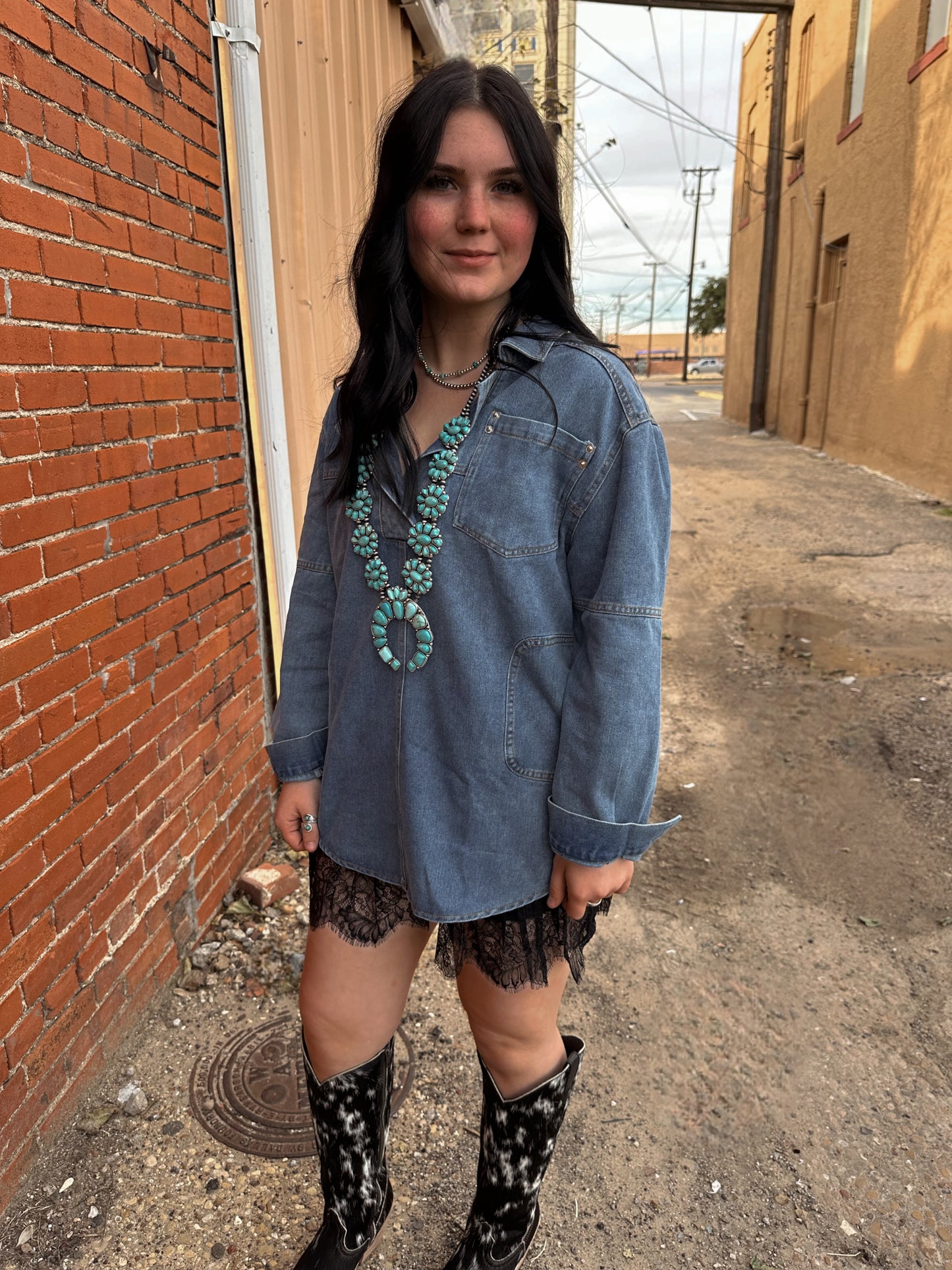 The Clarice Denim Tunic