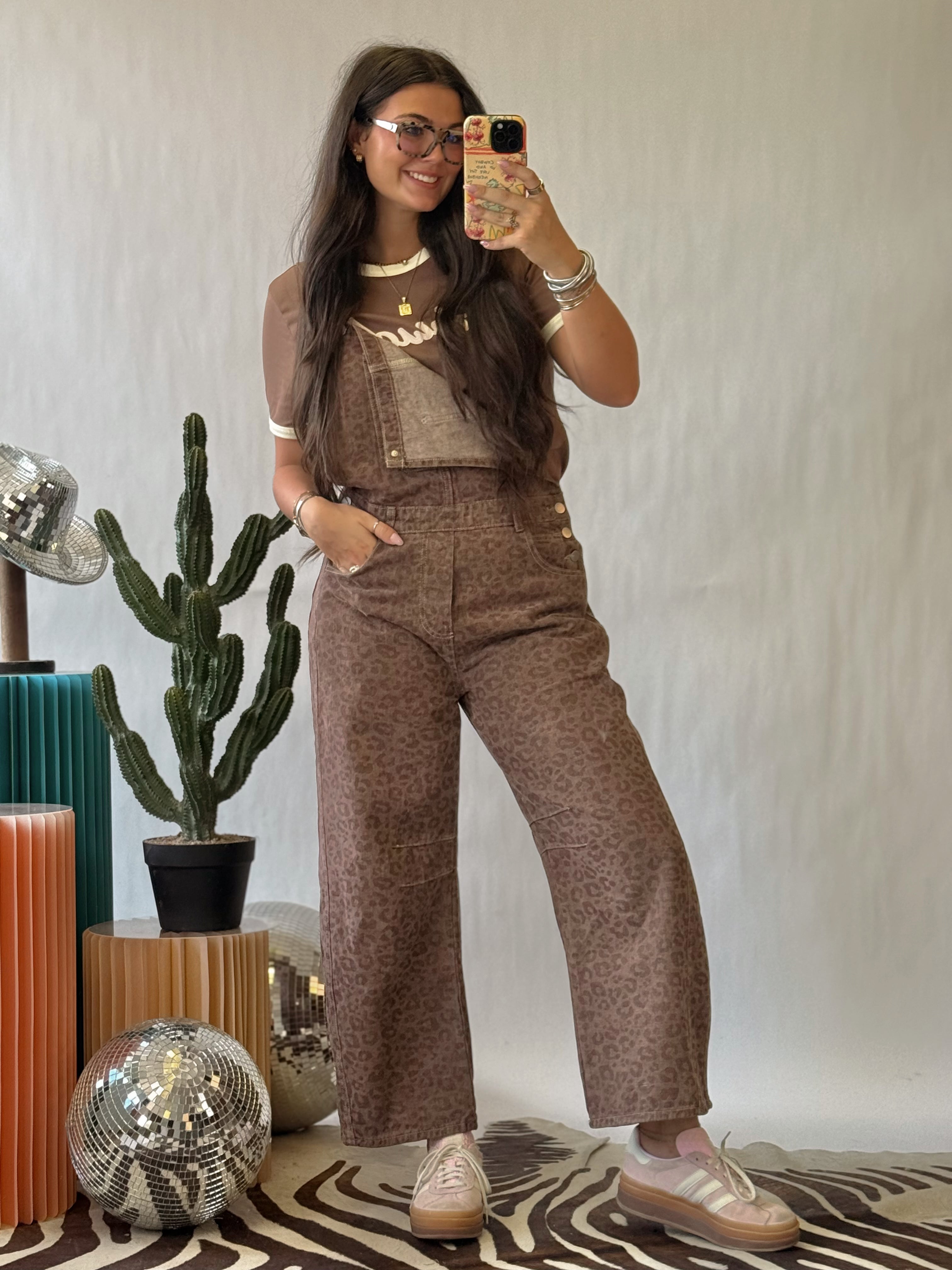 The Roam Free Leopard Overalls