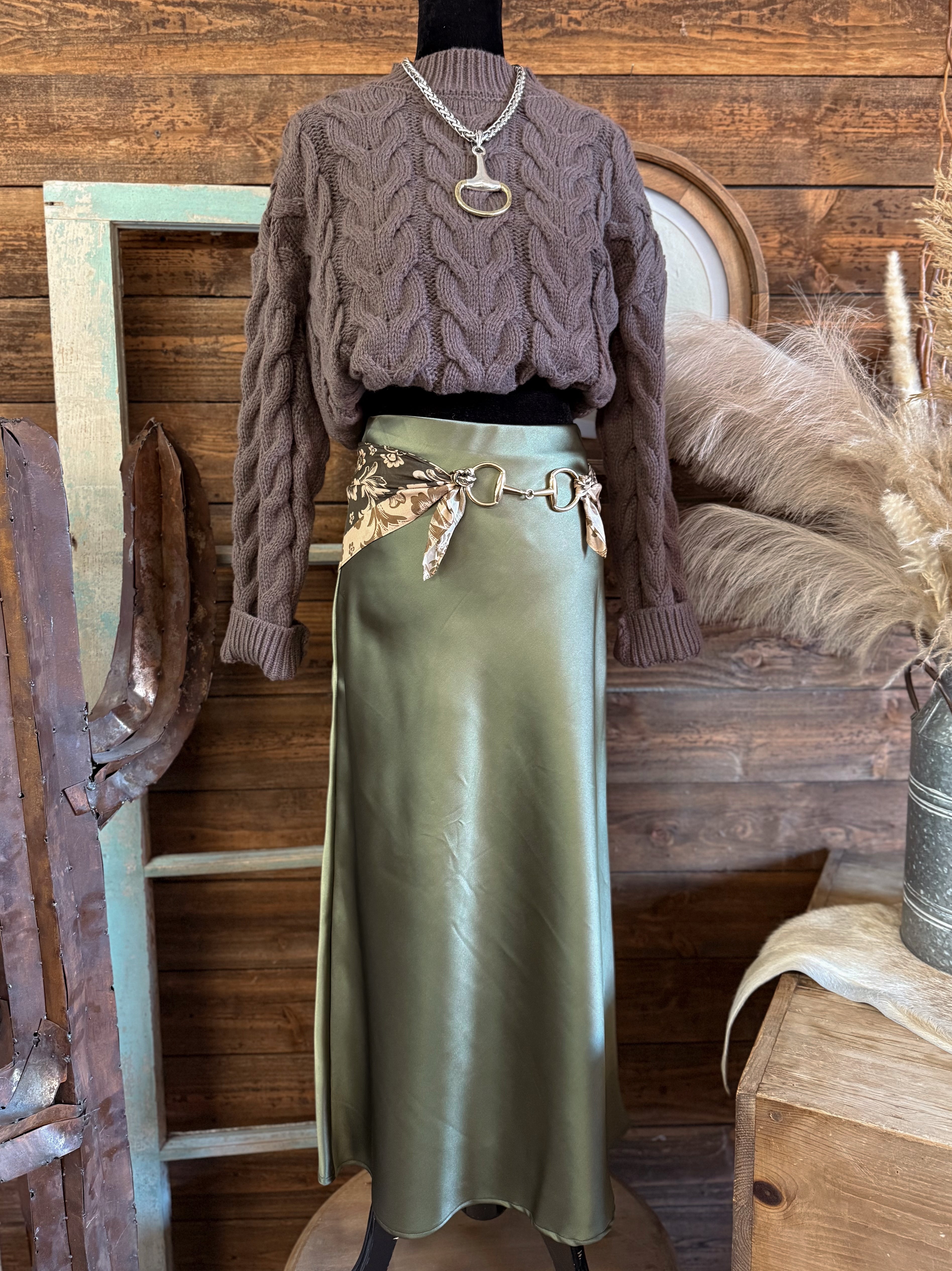 The Ollina Satin Skirt