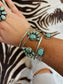 The Double Trouble Kingman Turquoise Cuff