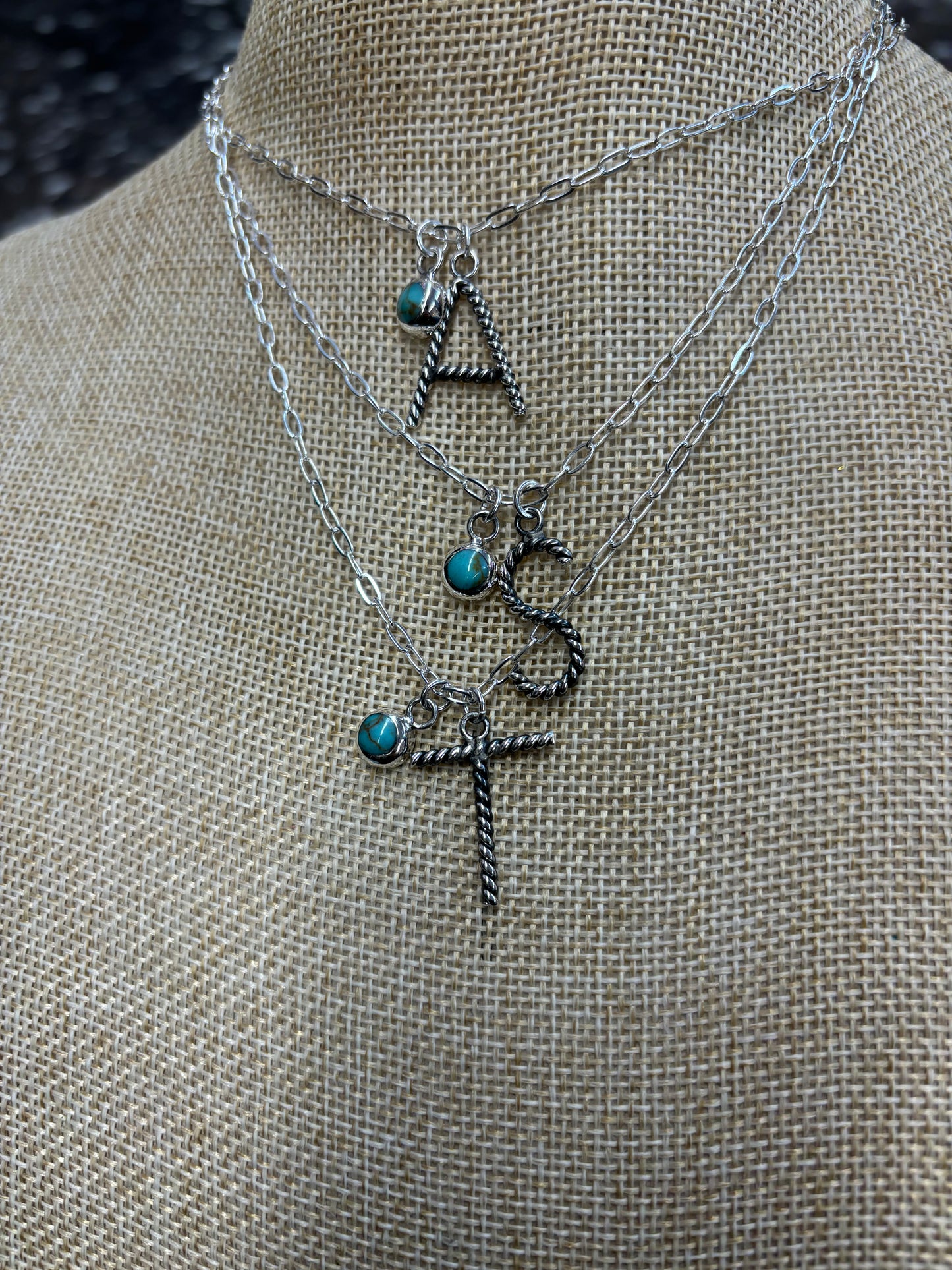 The Gone Ropin' Initial Necklace