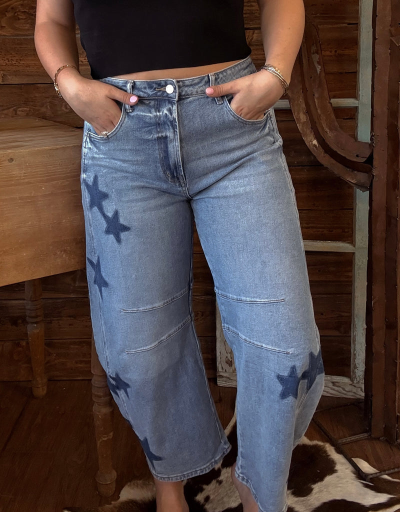 The Born to Shine Barrel Jeans